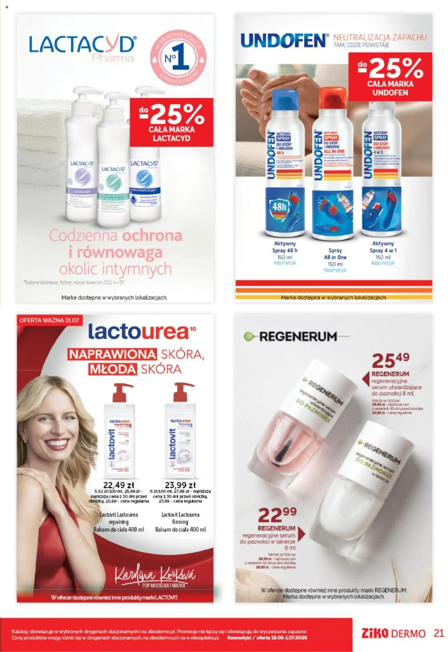 Ziko gazetka od 18.06.2026 | Strona: 21 | Produkty: Serum do paznokci, Top, Kosmetyki, Spray do stóp