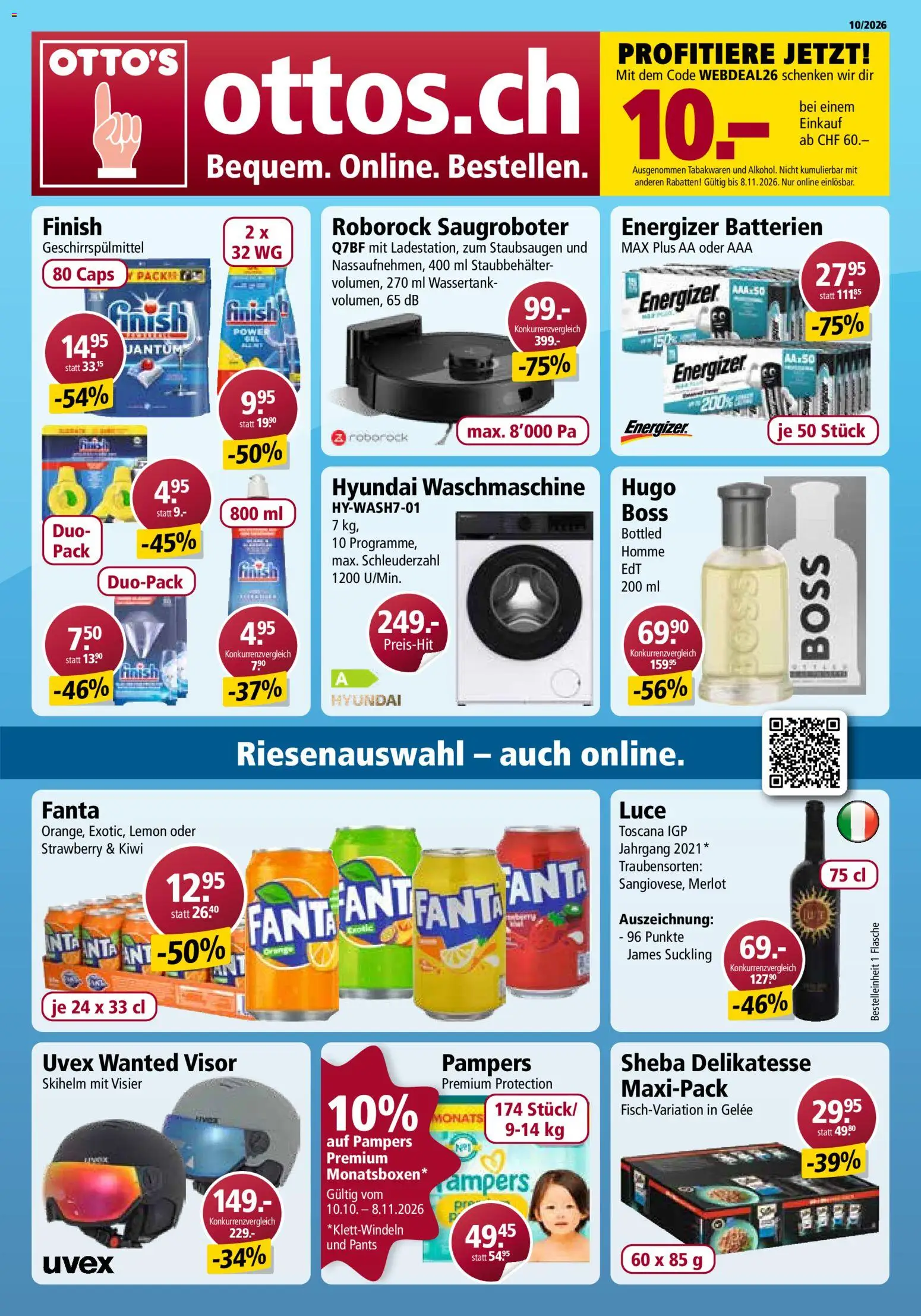 Otto's aktionen Online – gültig ab 10.10.2026 | Seite: 1 | Produkte: Fanta, Merlot, Kiwi, Pampers