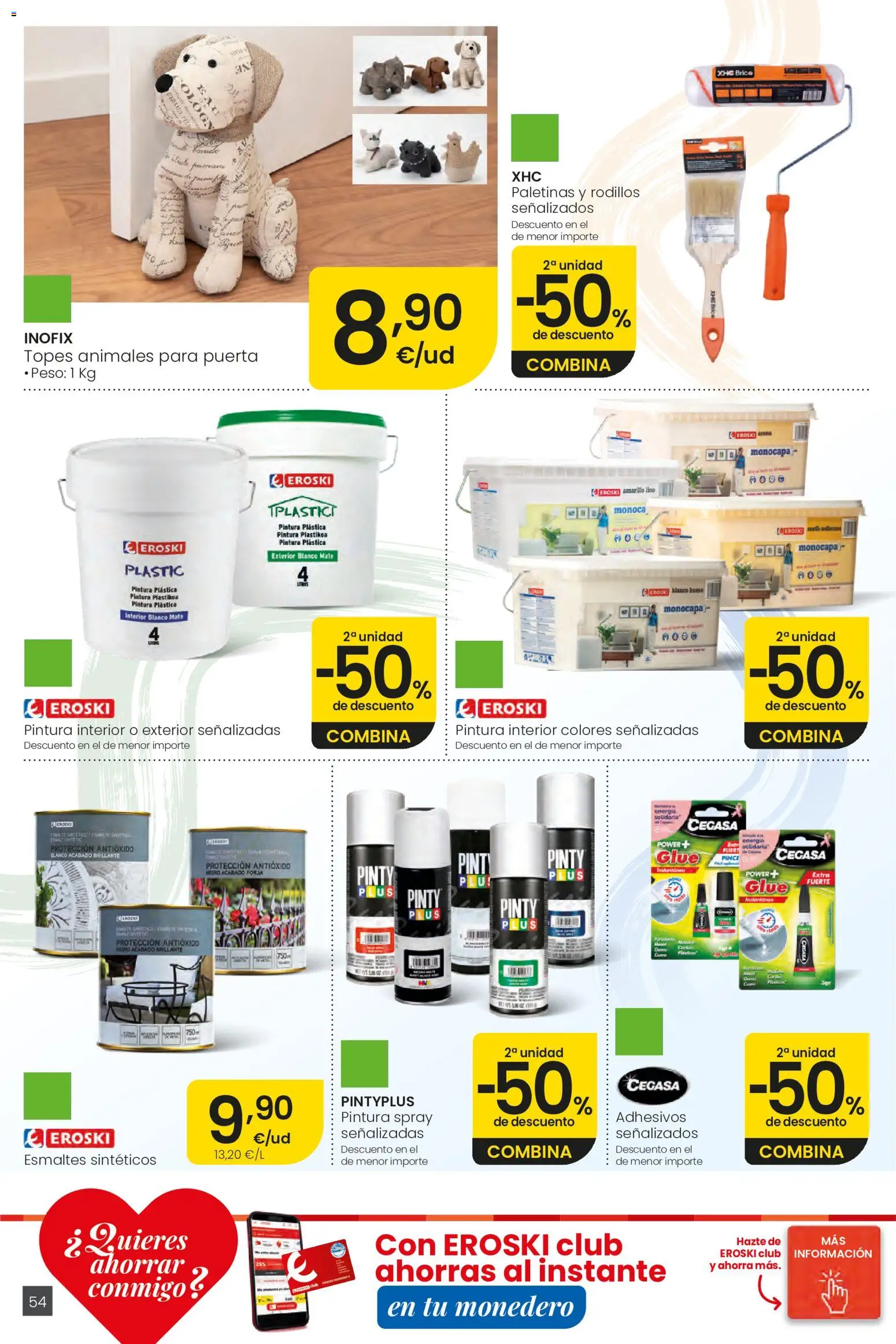 Eroski Ofertones de verano │ válido desde el 28.05.2026 | Página: 54 | Productos: Pintura plástica, Peso