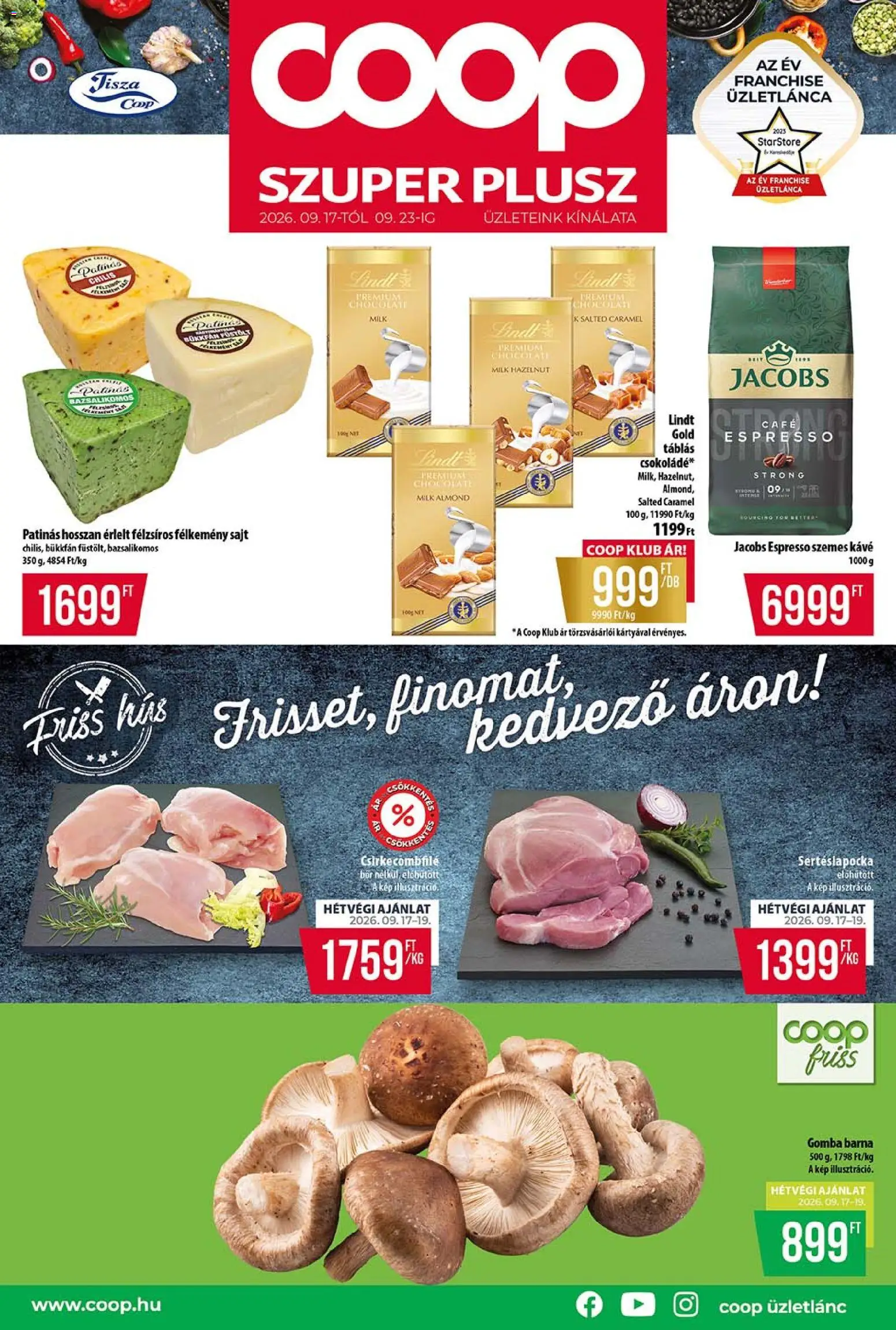 COOP akciós ujság - amely érvényes a következő dátumtól: 2026.09.17. | Oldal: 1
