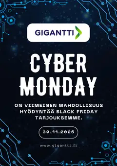 Gigantti-mainoslehti voimassa 30/10/2026 alkaen