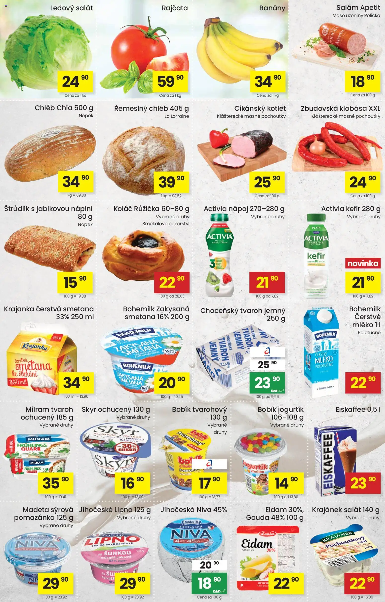 Kubík leták od 12.05.2026 | Strana: 2 | Produkty: Salám, Smetana, Klobása, Eiskaffee
