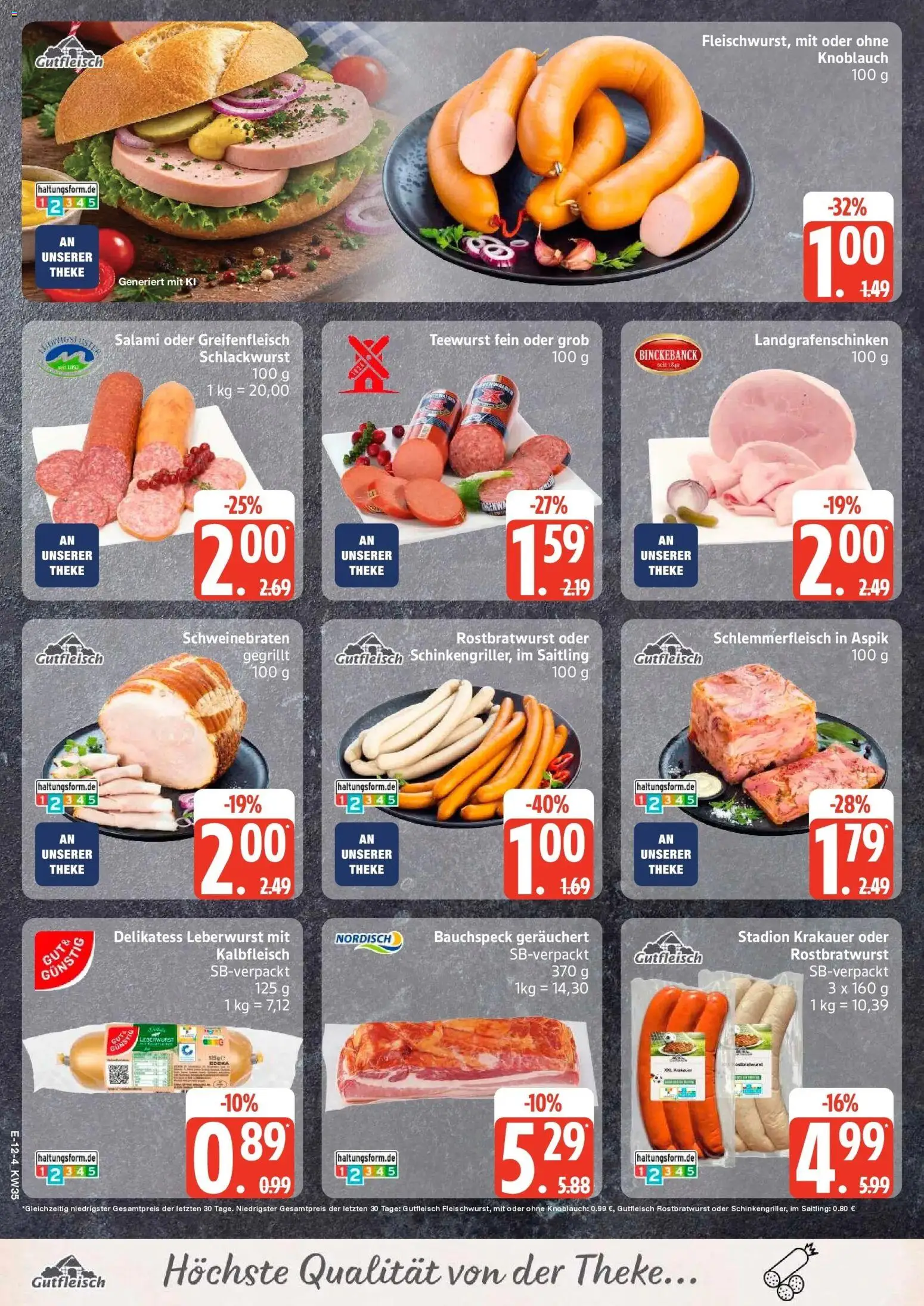 Edeka Prospekt Dobbertin (ab 24.08.2026) » Angebote Online | Seite: 14 | Produkte: Theke, Knoblauch, Salami