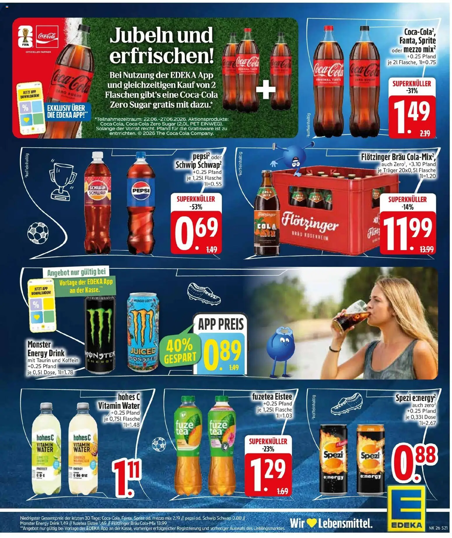 Edeka prospekt München – gültig ab 21.06.2026 | Seite: 25 | Produkte: Sprite, Cola, Energy, Oder mezzo mix