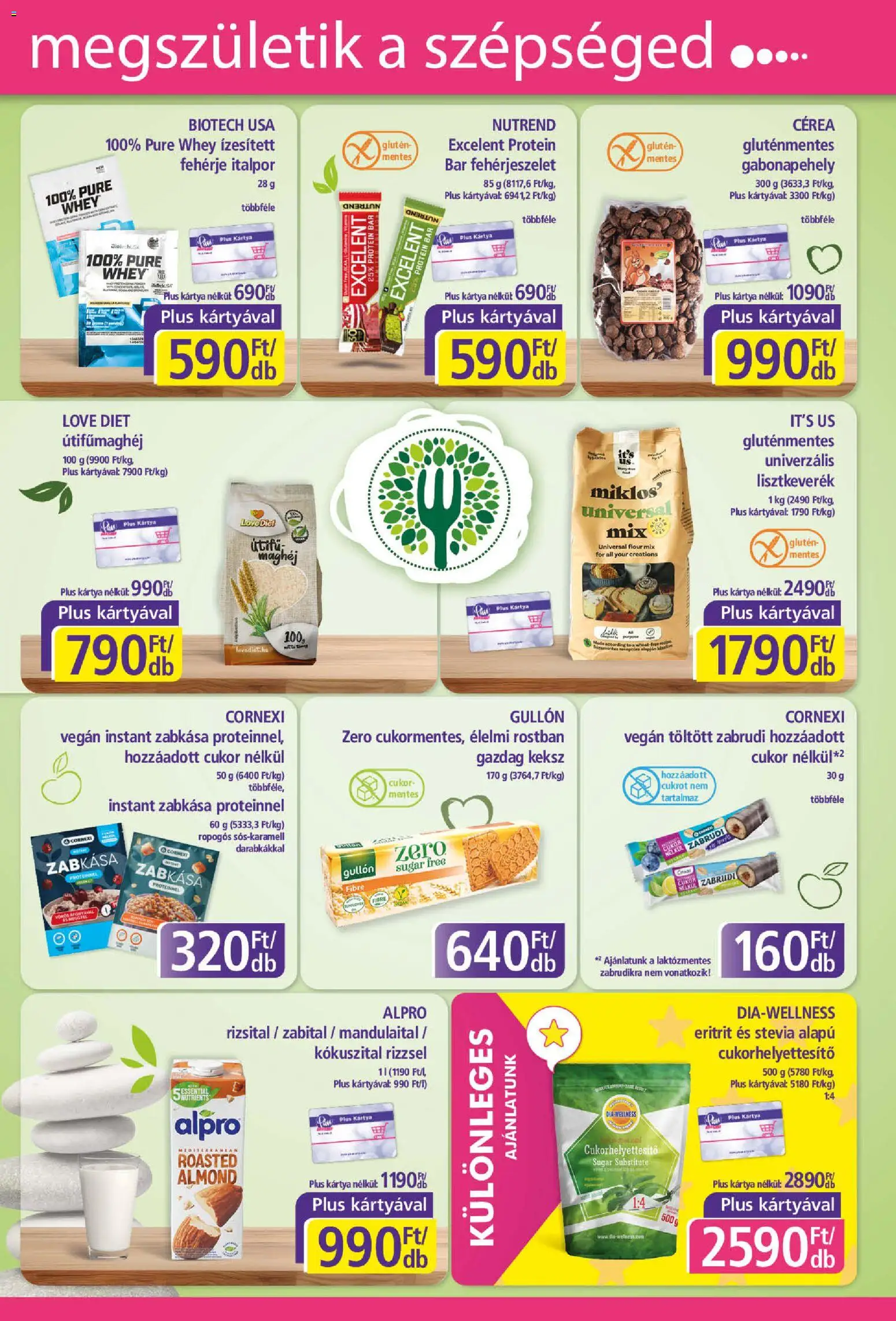 Plus Market akciós ujság - amely érvényes a következő dátumtól: 2026.10.08. | Oldal: 7 | Termékek: Laktózmentes, Protein, Fehérje, Kókuszital