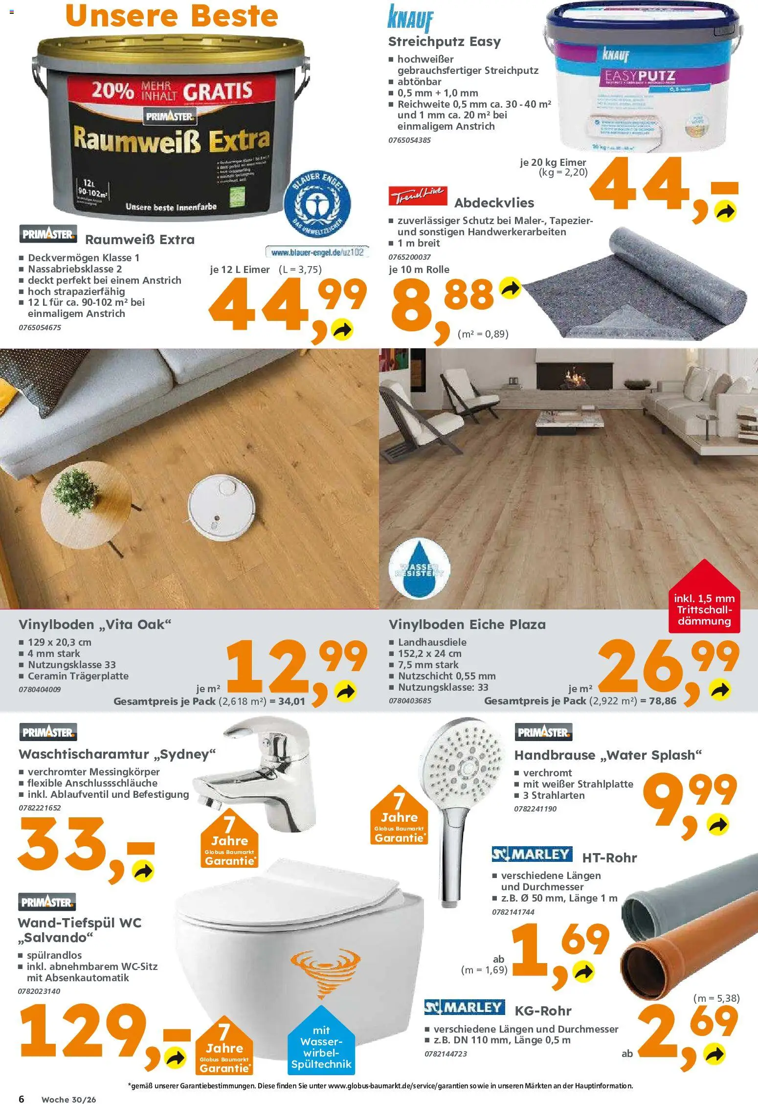 Globus Baumarkt Prospekt – gültig ab 20.07.2026 | Seite: 6 | Produkte: Wasser