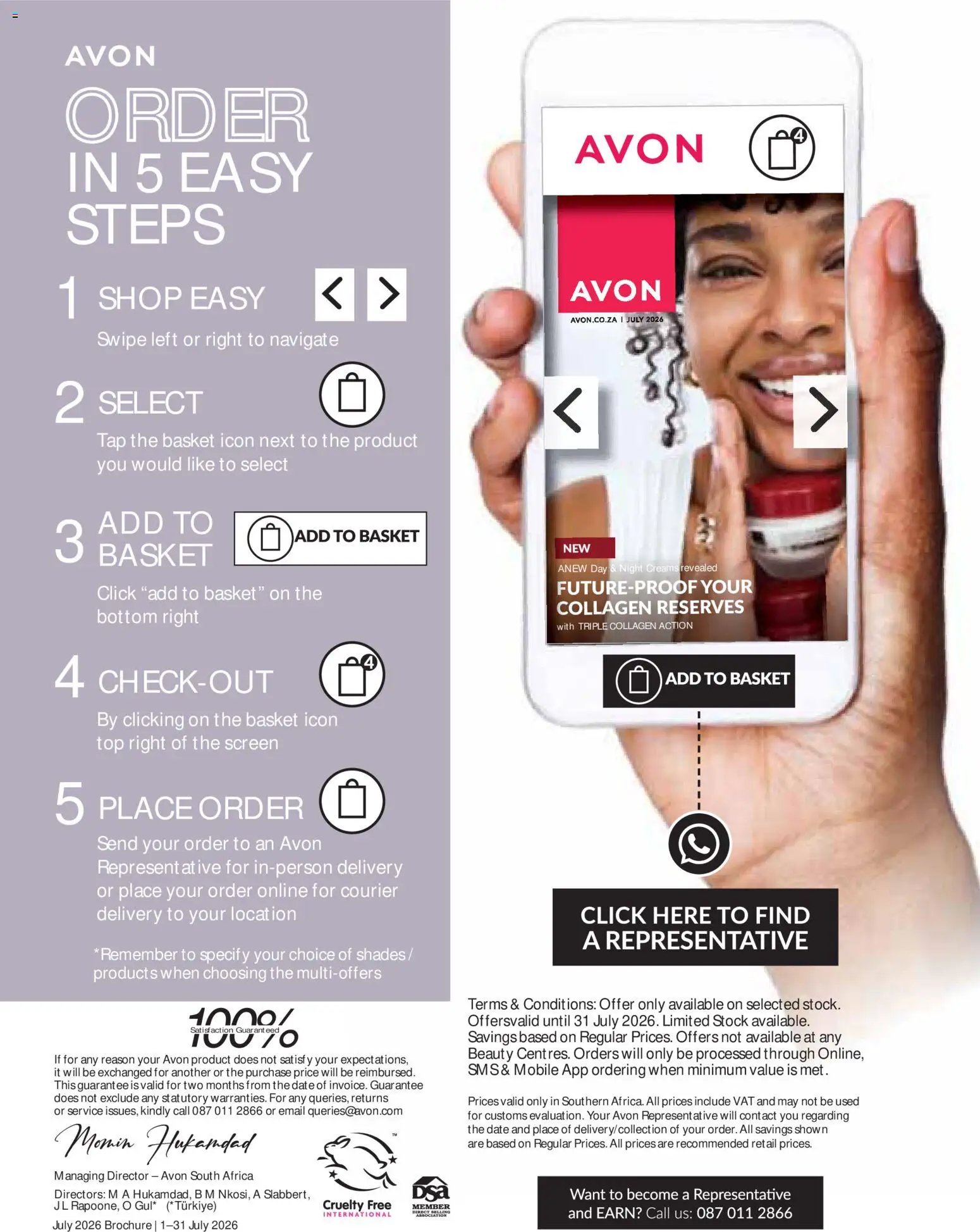 New Avon catalogue – valid from 01/07/2026 | Page: 2 | Products: Basket, Tap, Stock