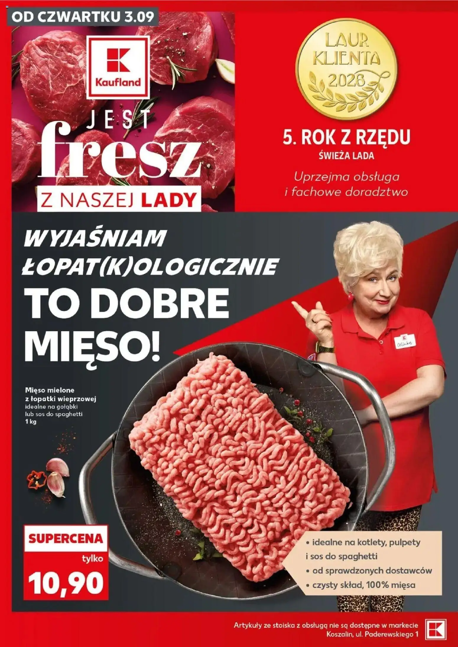 Kaufland gazetka - Super sobota od 05.09.2026 - od jutra PDF | Strona: 10 | Produkty: Gołąbki, Spaghetti, Mięso mielone z łopatki, Sos do spaghetti