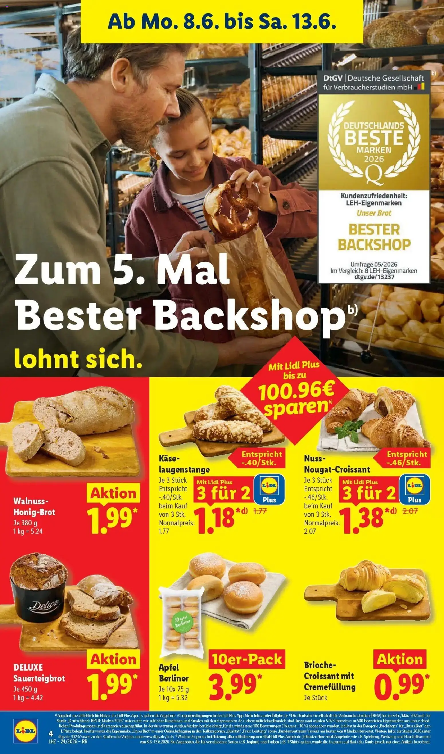 Lidl Prospekt Zülpich – gültig ab 08.06.2026 | Seite: 12 | Produkte: Käse, Joghurt, Äpfel, Croissant
