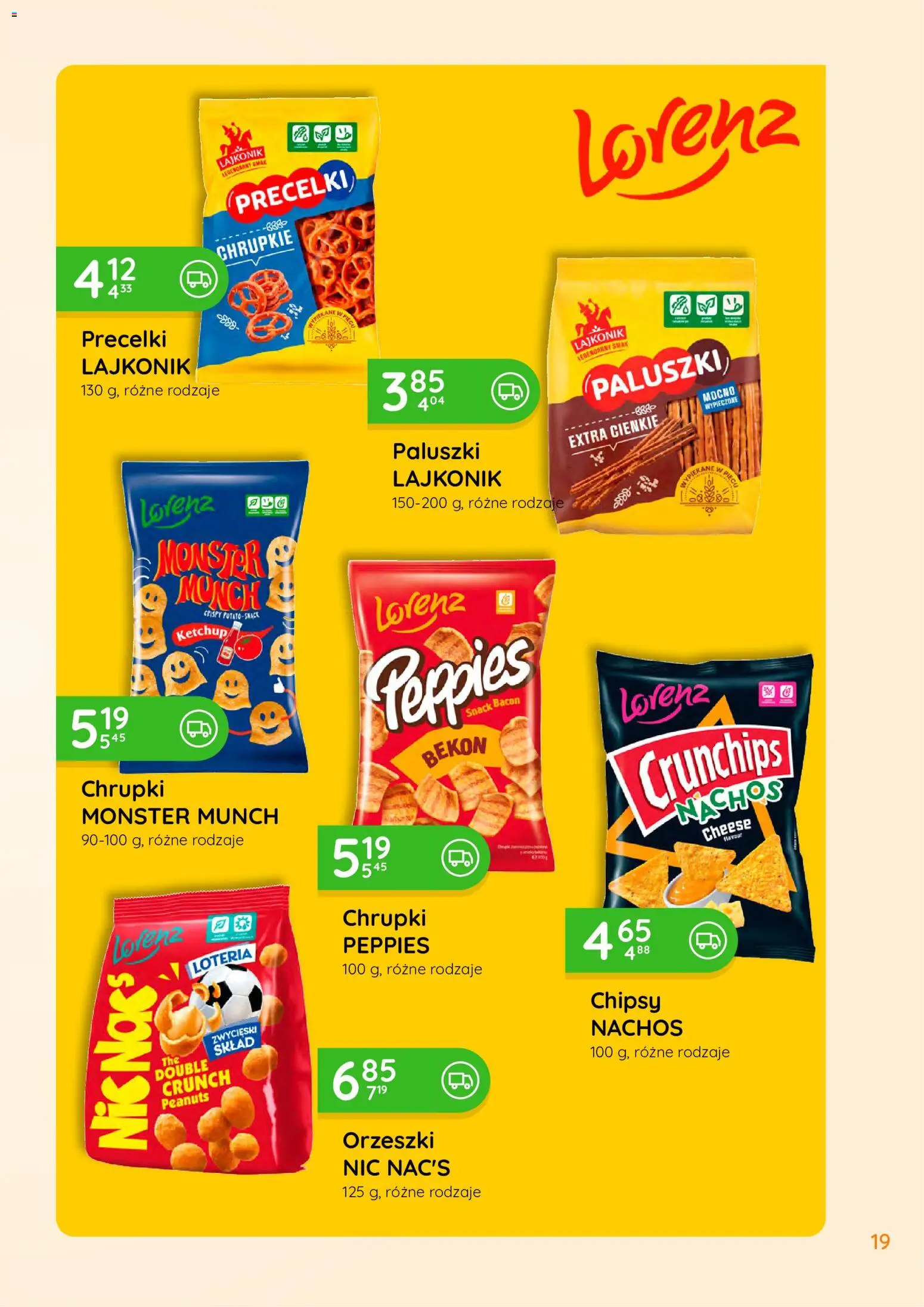 Eurocash gazetka - Oferta Handlowa od 24.08.2026 | Strona: 19 | Produkty: Chipsy, Chrupki, Bekon, Orzeszki