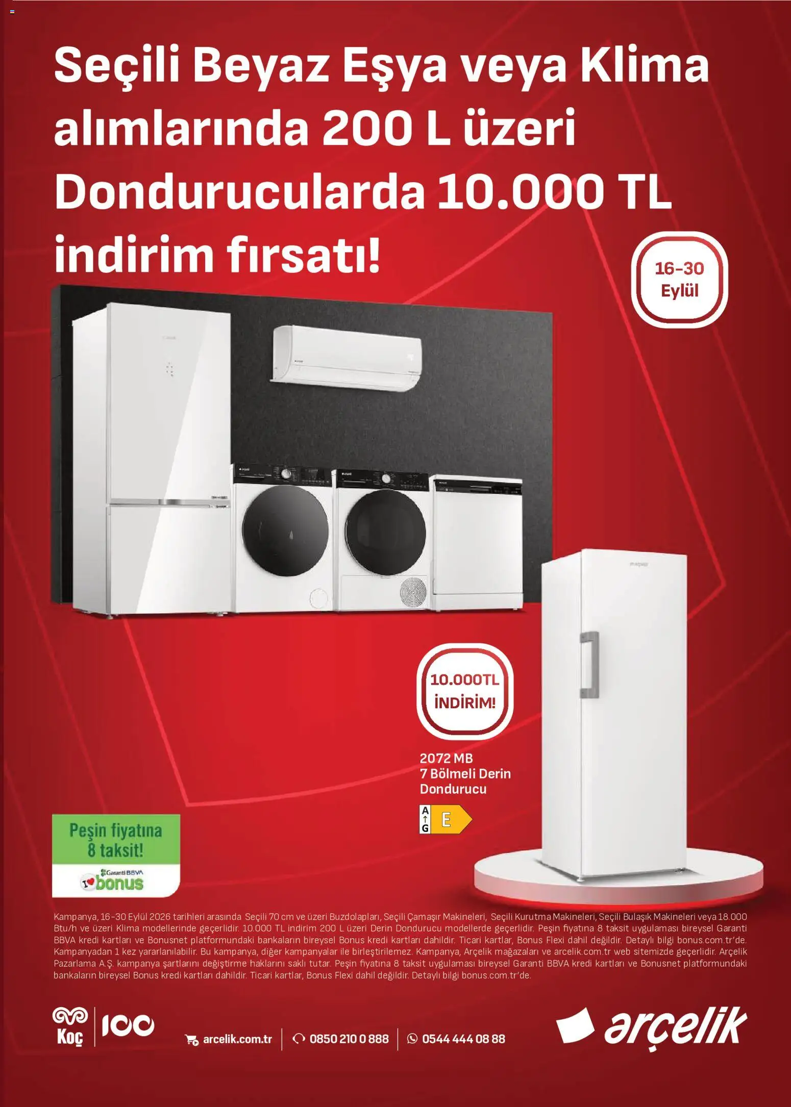 Arçelik - İklimlendirme Kataloğu - 16 Eylül 2026 tarihinden itibaren geçerlidir | Sayfa: 3 | Ürünler: Dondurucu, Klima