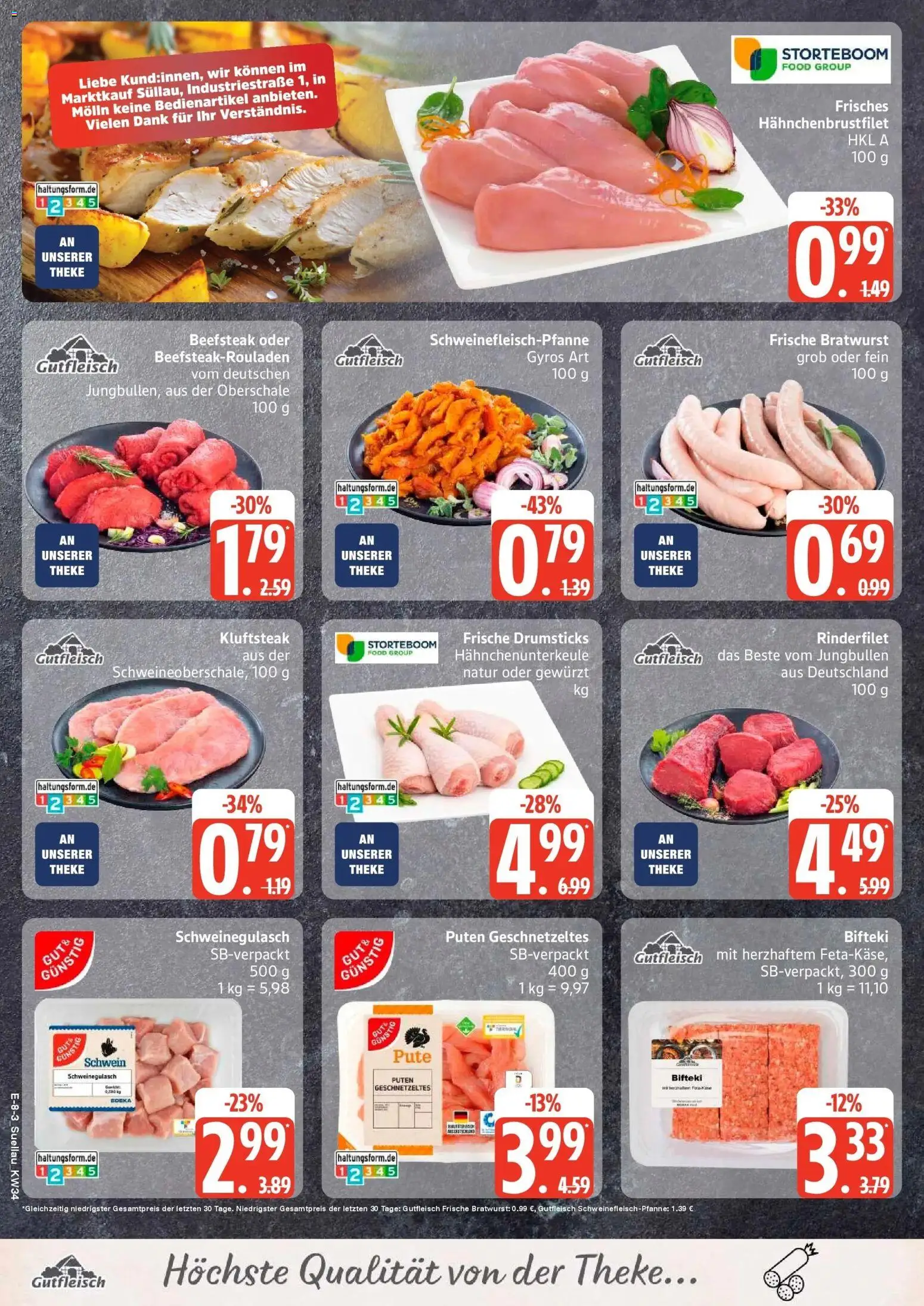 Marktkauf Prospekt Mölln (ab 17.08.2026) » Angebote online | Seite: 10 | Produkte: Schweinegulasch, Theke, Rinderfilet, Gyros