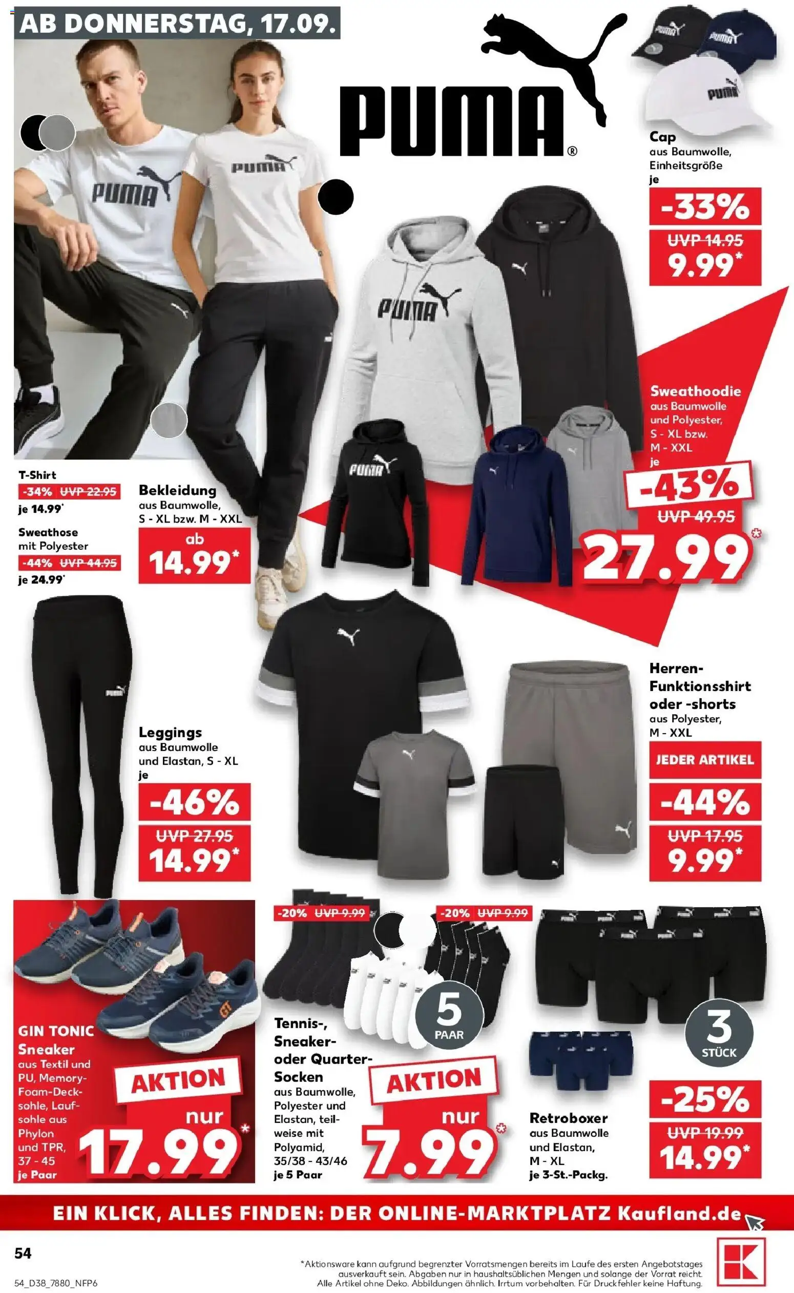 Prospekt Kaufland ab 14.09.2026 » Angebote Online zum Blättern | Seite: 66 | Produkte: Sweathose, Bekleidung, Leggings, Gin