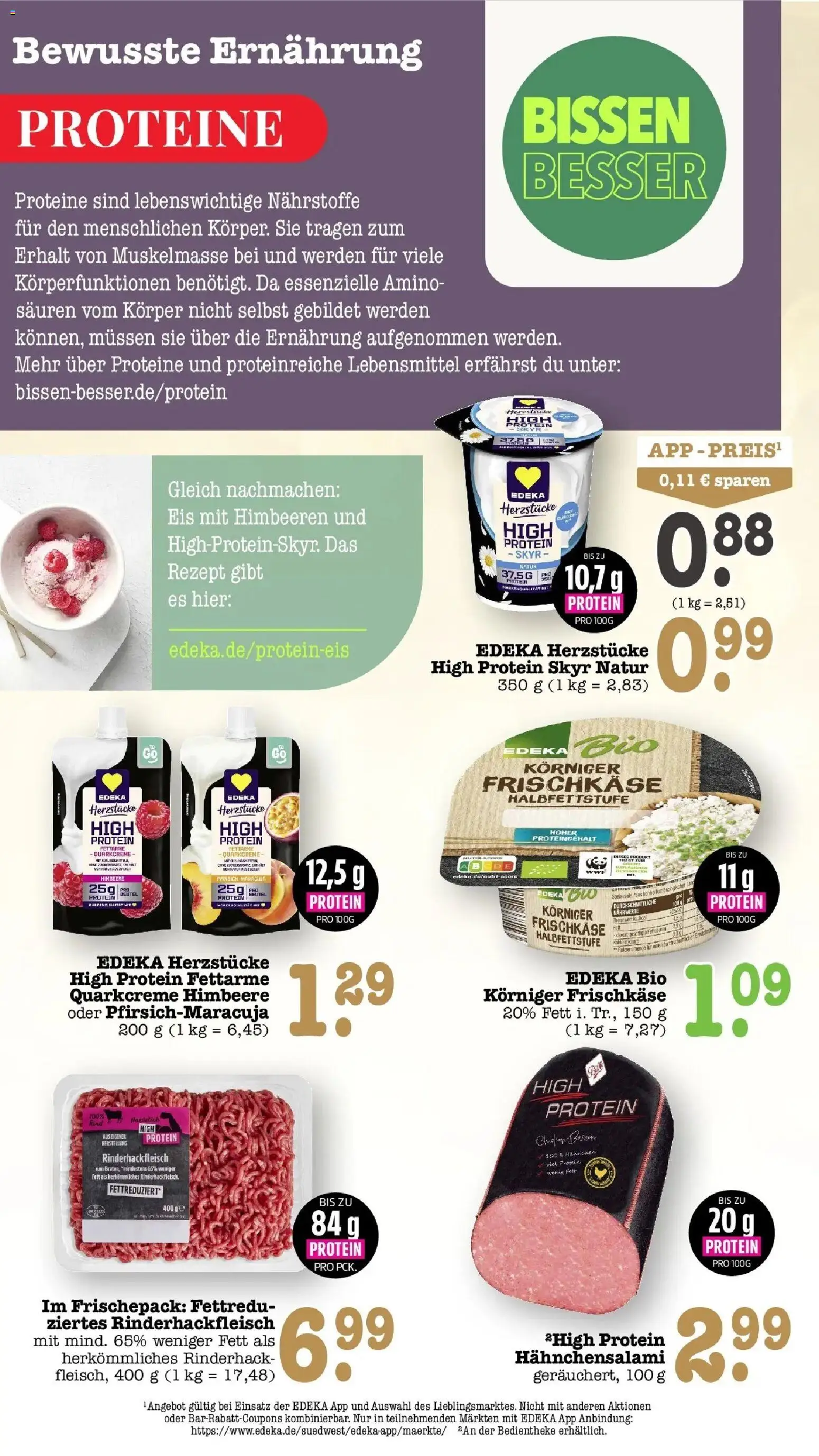 Edeka Prospekt Heidelberg (ab 28.09.2026) » Angebote Online | Seite: 40 | Produkte: Himbeeren, Skyr, Himbeere, Eis