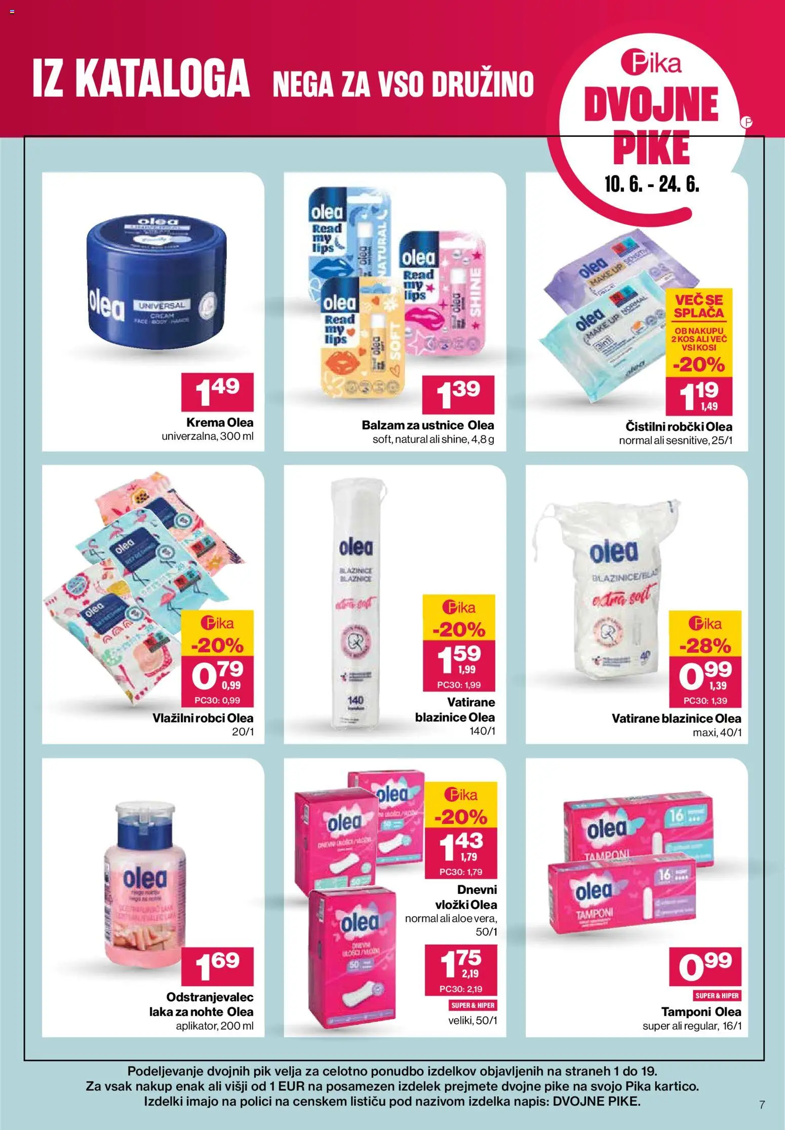 Novi Mercator katalog ponudbe – veljaven od 09.06.2026 | Stran: 7 | Izdelki: Balzam za ustnice, Vložki, Robčki, Krema