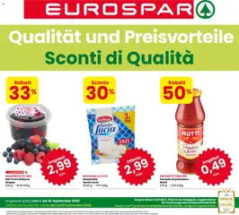 Anteprima del volantino Eurospar volantino Bolzano valido a partire dal 03/09/2026