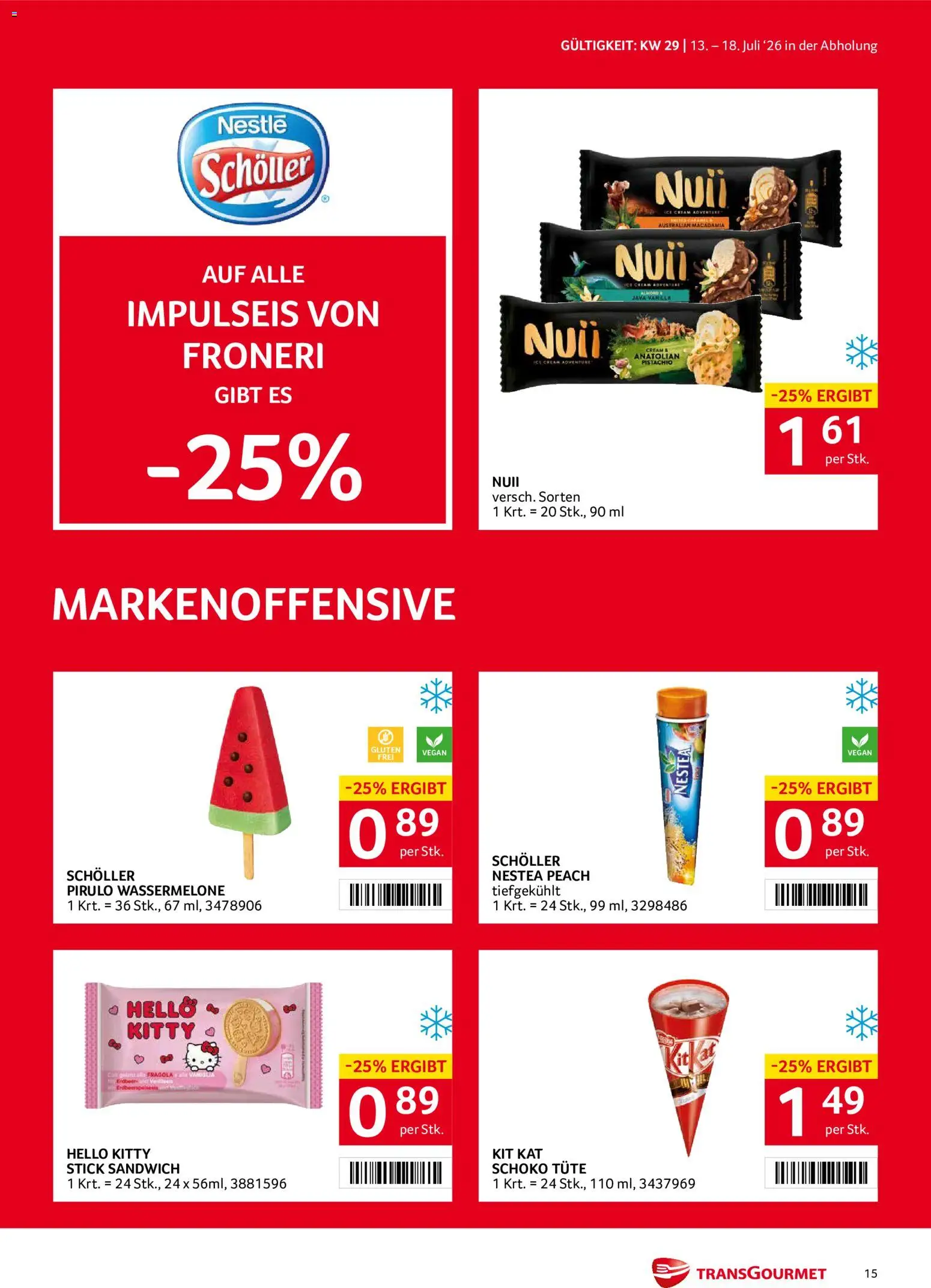 Transgourmet Flugblatt gültig ab 13.07.2026 | Seite: 15 | Produkte: Wassermelone