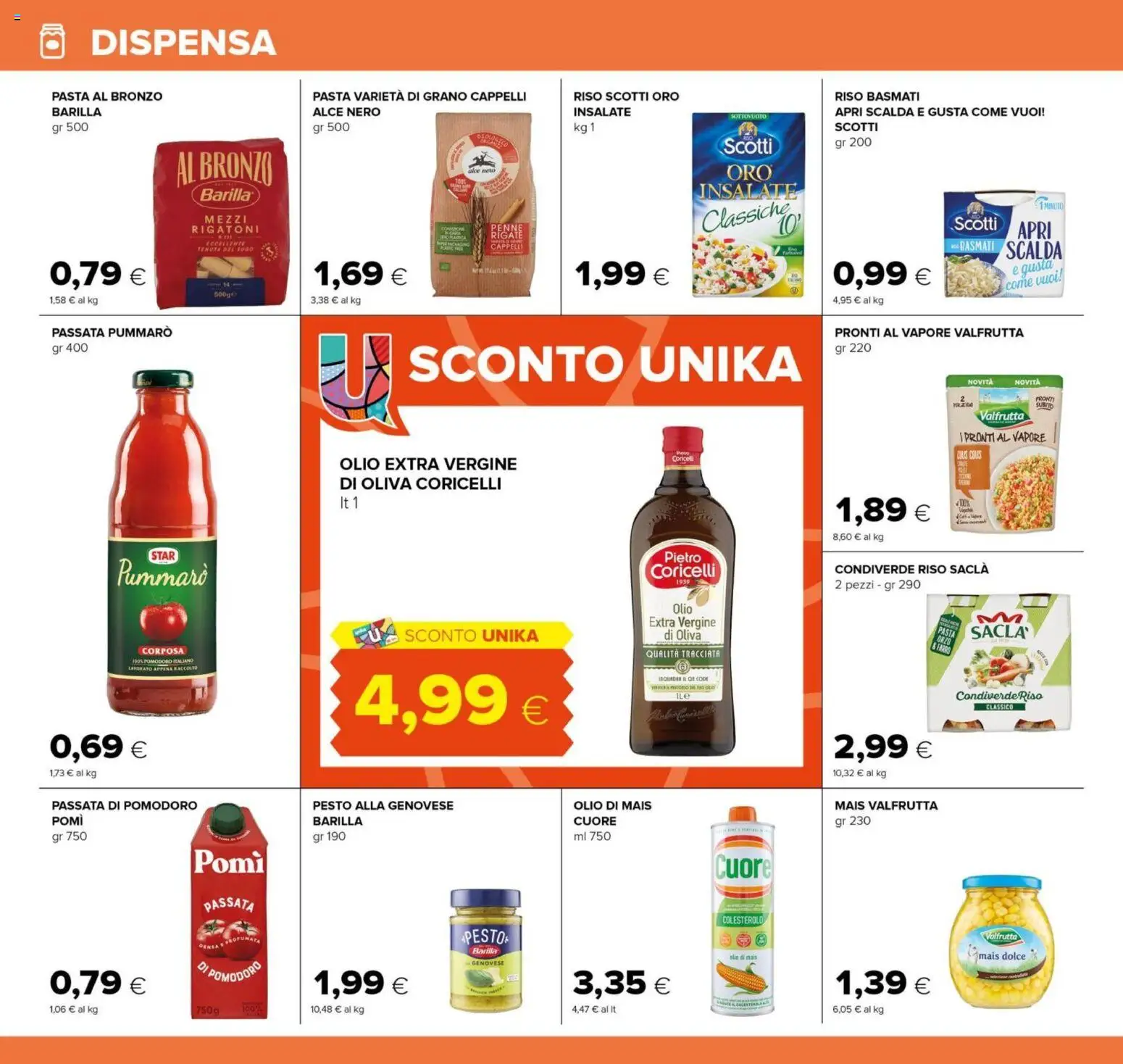 Volantino Oasi del 16/07/2026 | Pagina: 12 | Prodotti: Riso Basmati, Riso, Pomodoro, Pasta