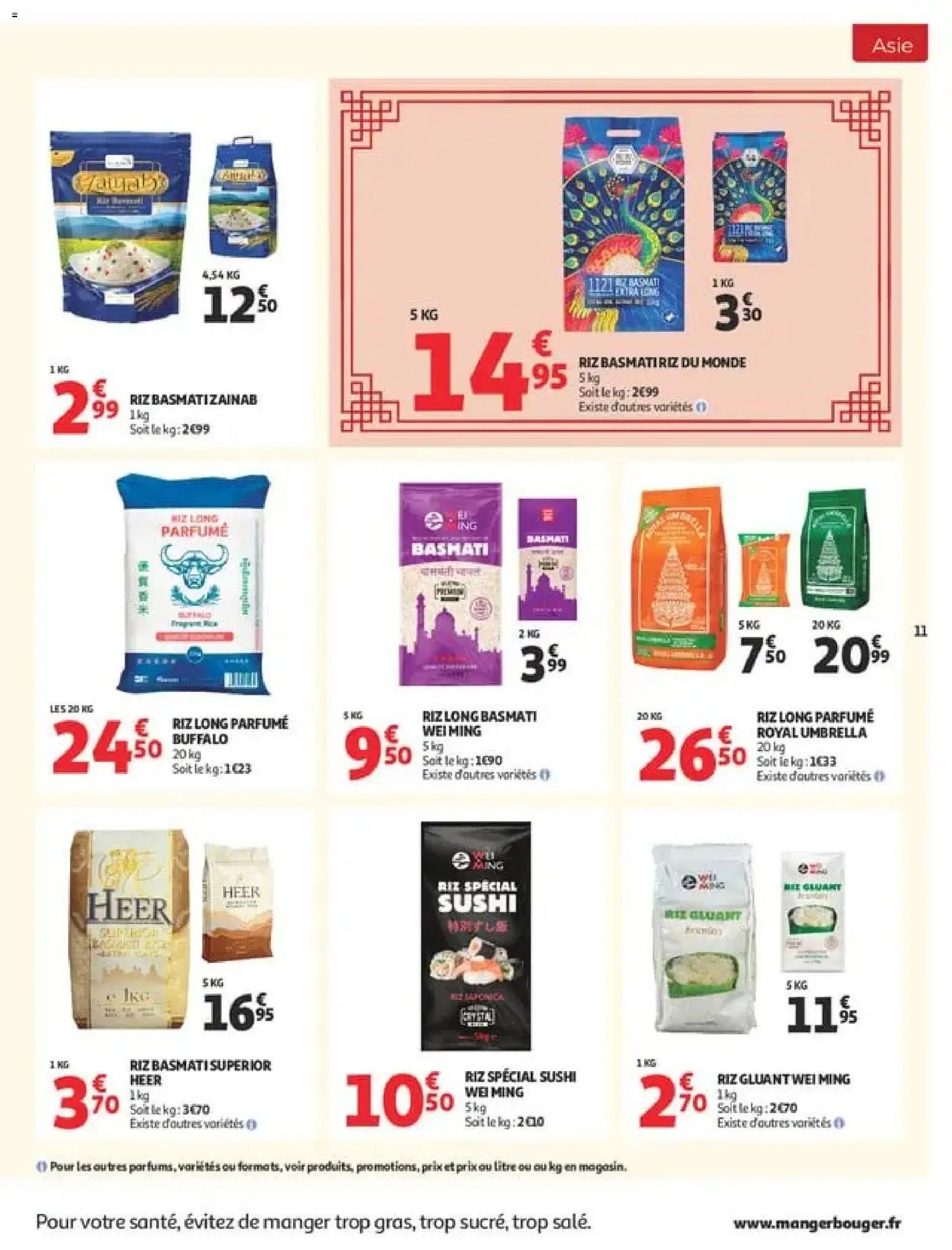 {H1} | Page: 11 | Produits: Riz basmati, Sushi, Riz