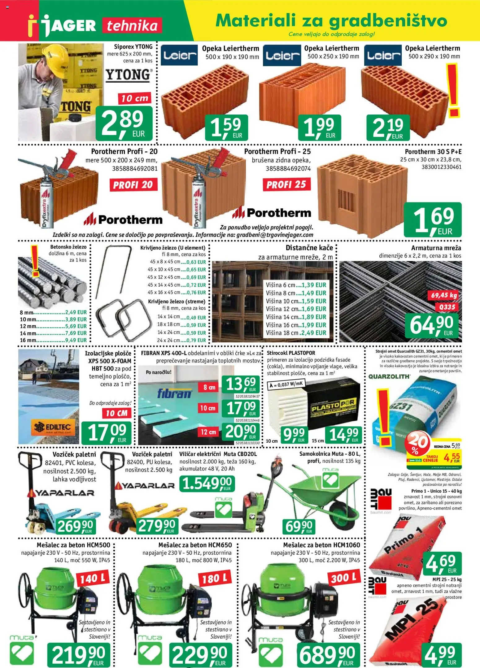 Novi Jager katalog ponudbe – veljaven od 02.09.2026 | Stran: 8 | Izdelki: Teza, Kos, Akumulator, Mešalec