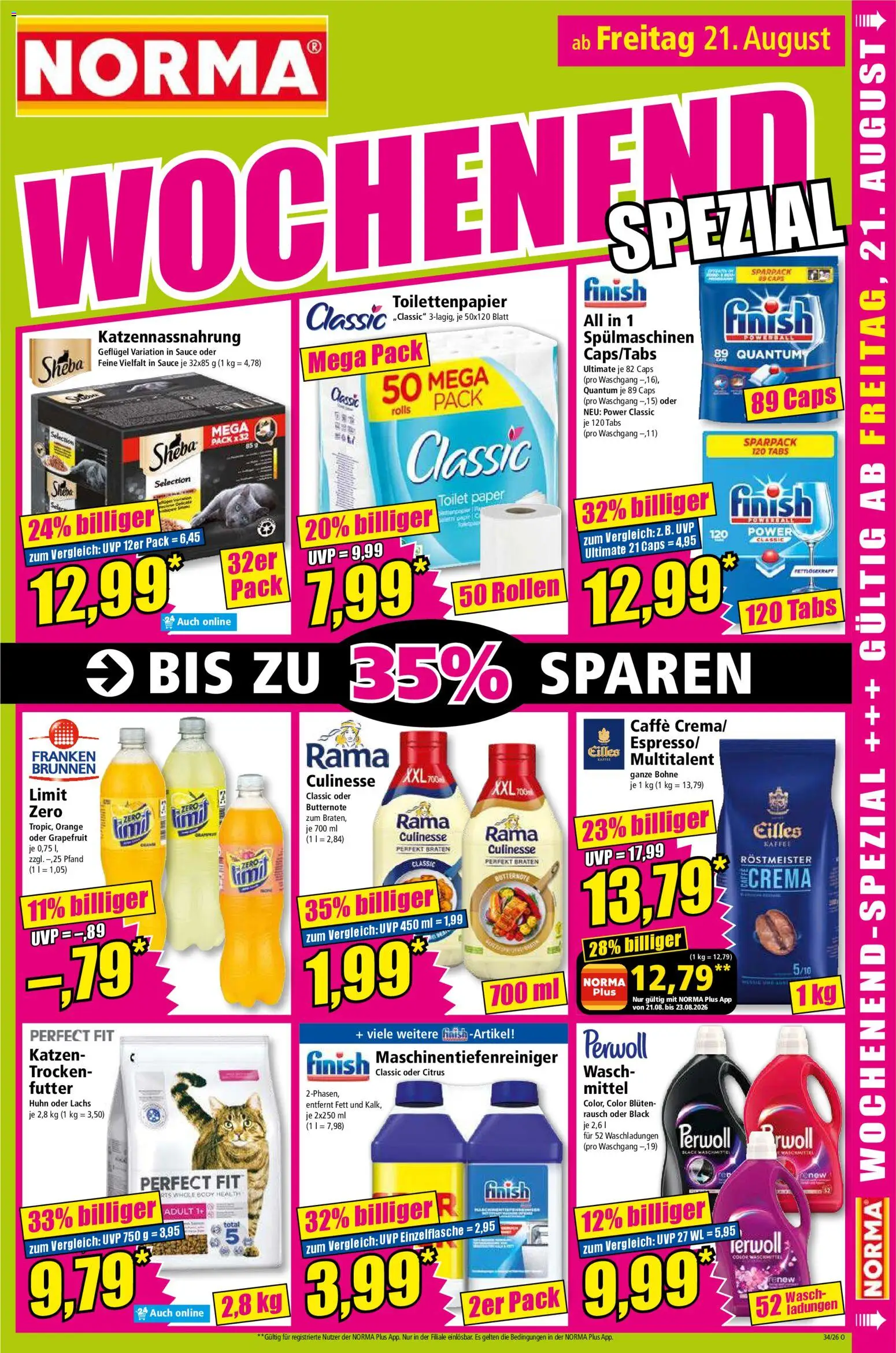 Norma Prospekt – gültig ab 17.08.2026 | Seite: 15 | Produkte: Rama, Perwoll, Lachs, Grapefruit