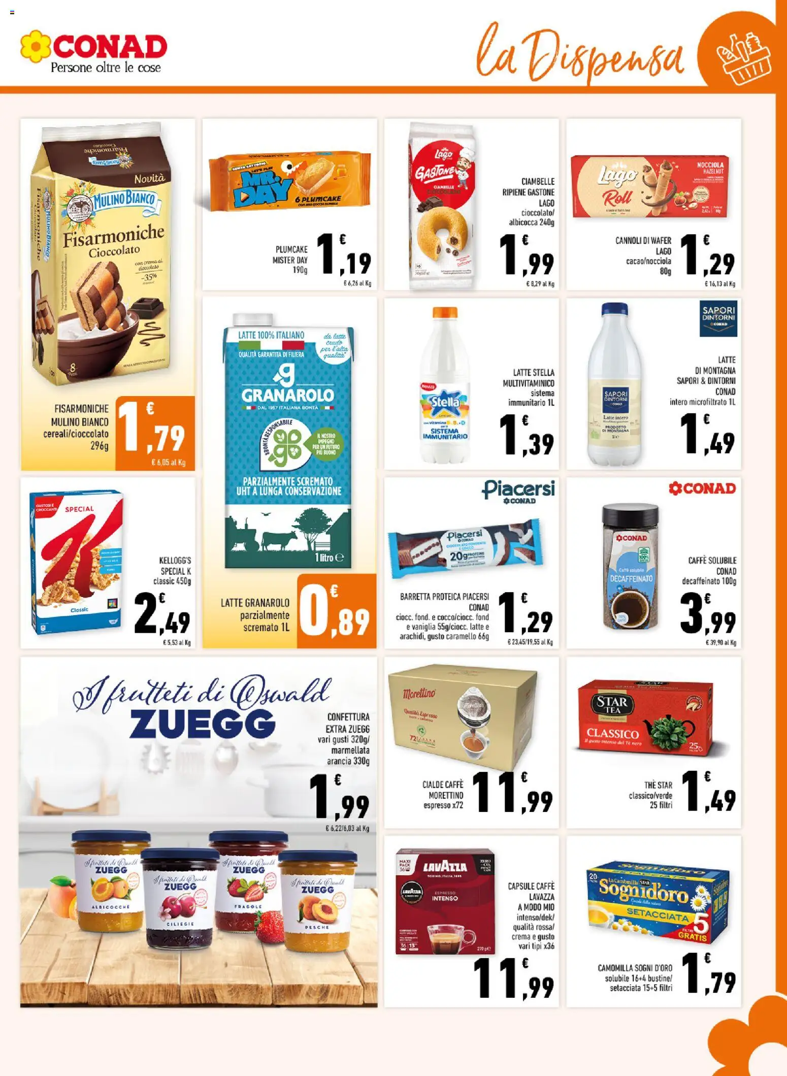Volantino Conad del 09/09/2026 | Pagina: 11 | Prodotti: Tè nero, Latte, Marmellata, Lavazza
