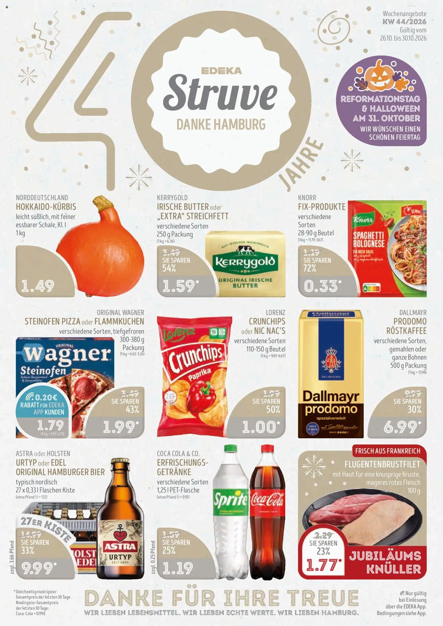 Edeka Struve Prospekt – gültig ab 26.10.2026 | Seite: 1 | Produkte: Coca cola, Sprite, Paprika, Fleisch