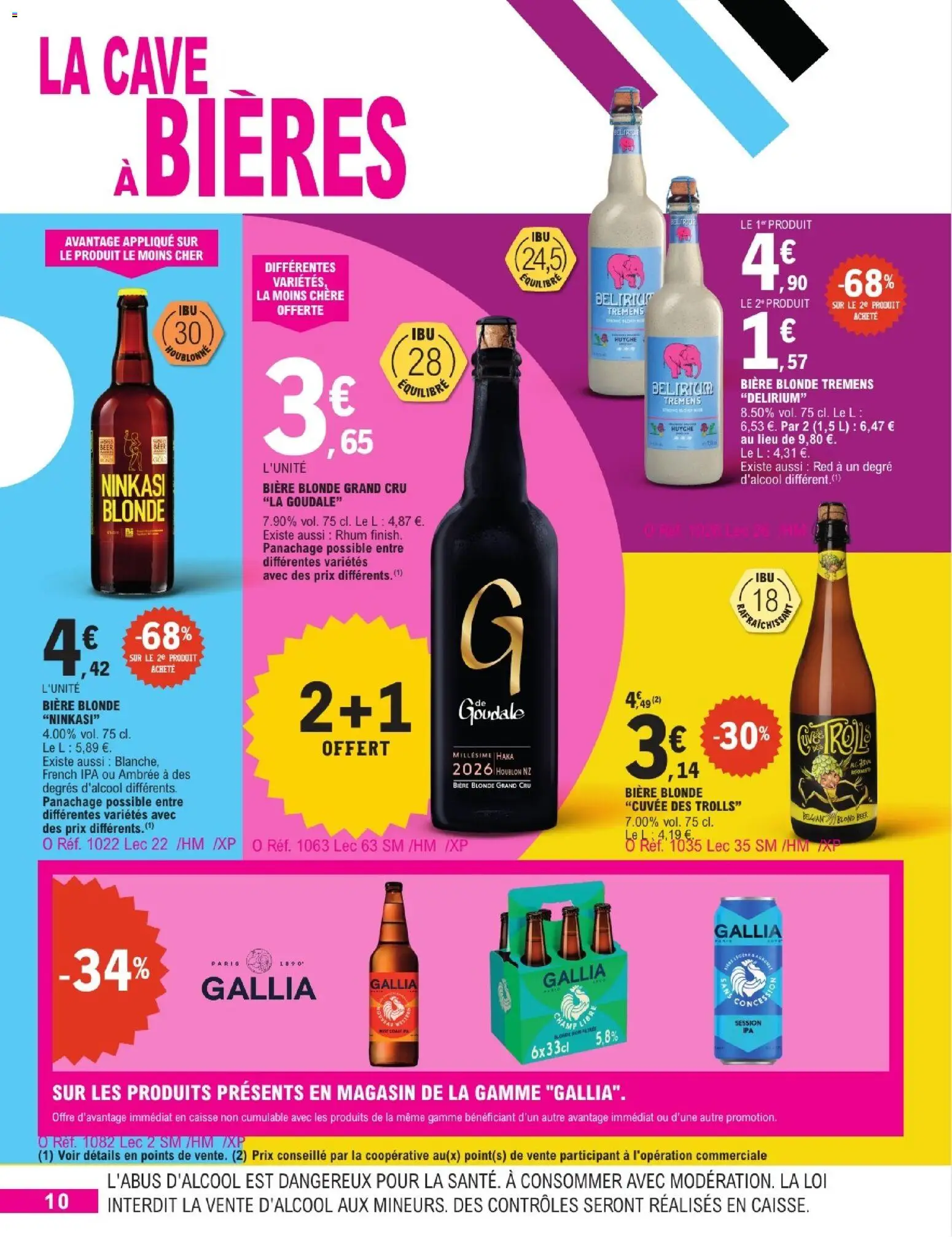 {H1} | Page: 10 | Produits: Goudale, Bière blonde, Rhum, Bière