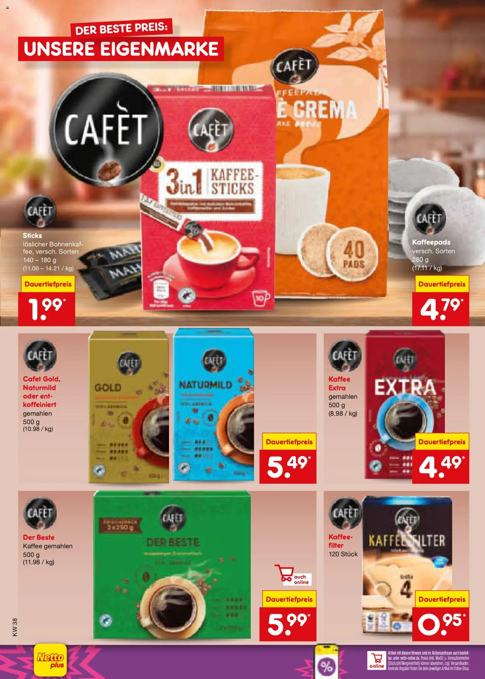 Netto Marken-Discount Prospekt – gültig ab 14.09.2026 | Seite: 16 | Produkte: Kaffeepads, Kaffee