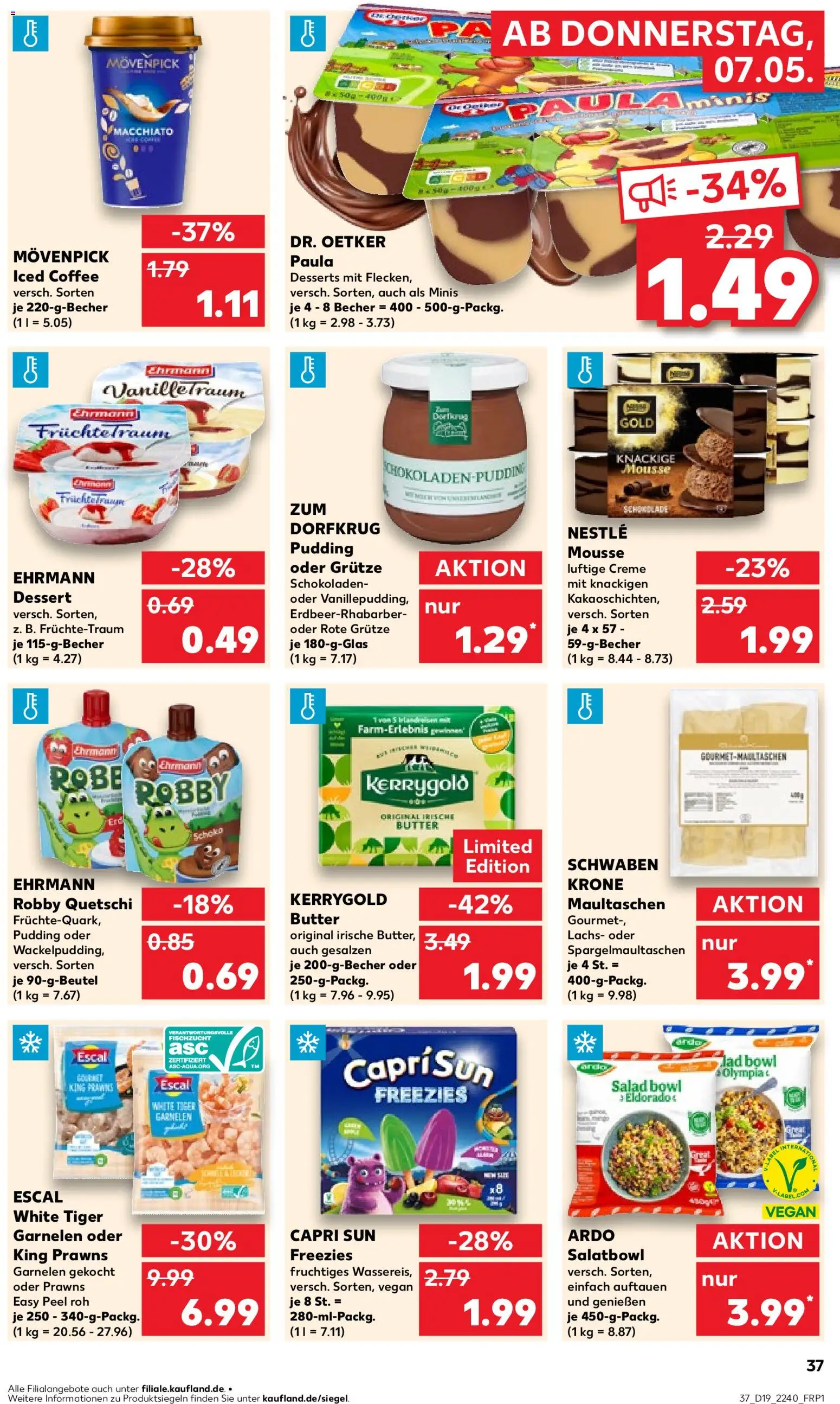 Kaufland Prospekt Speyer	 – gültig ab 07.05.2026 | Seite: 37 | Produkte: Butter, Garnelen, Creme, Maultaschen