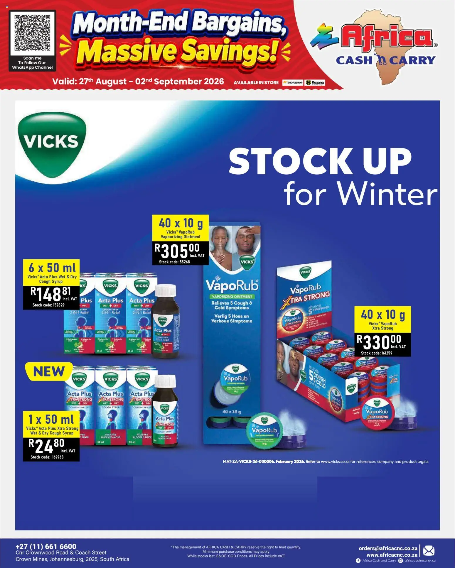 New Africa Cash & Carry catalogue – valid from 27/08/2026 | Page: 69 | Products: Cough syrup, Stock, Syrup