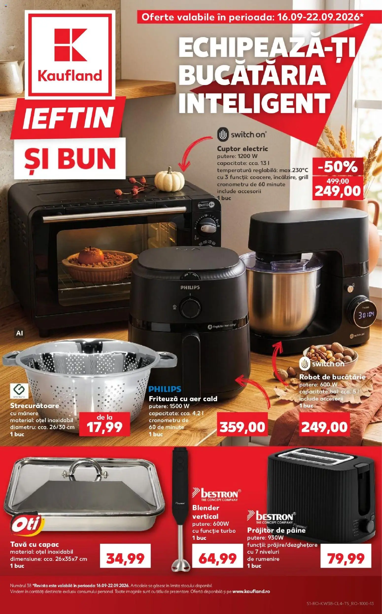Noul catalog Kaufland – valabil de la 16.09.2026 | Pagină: 1 | Produse: Robot de bucătarie, Grill, Robot, Switch on
