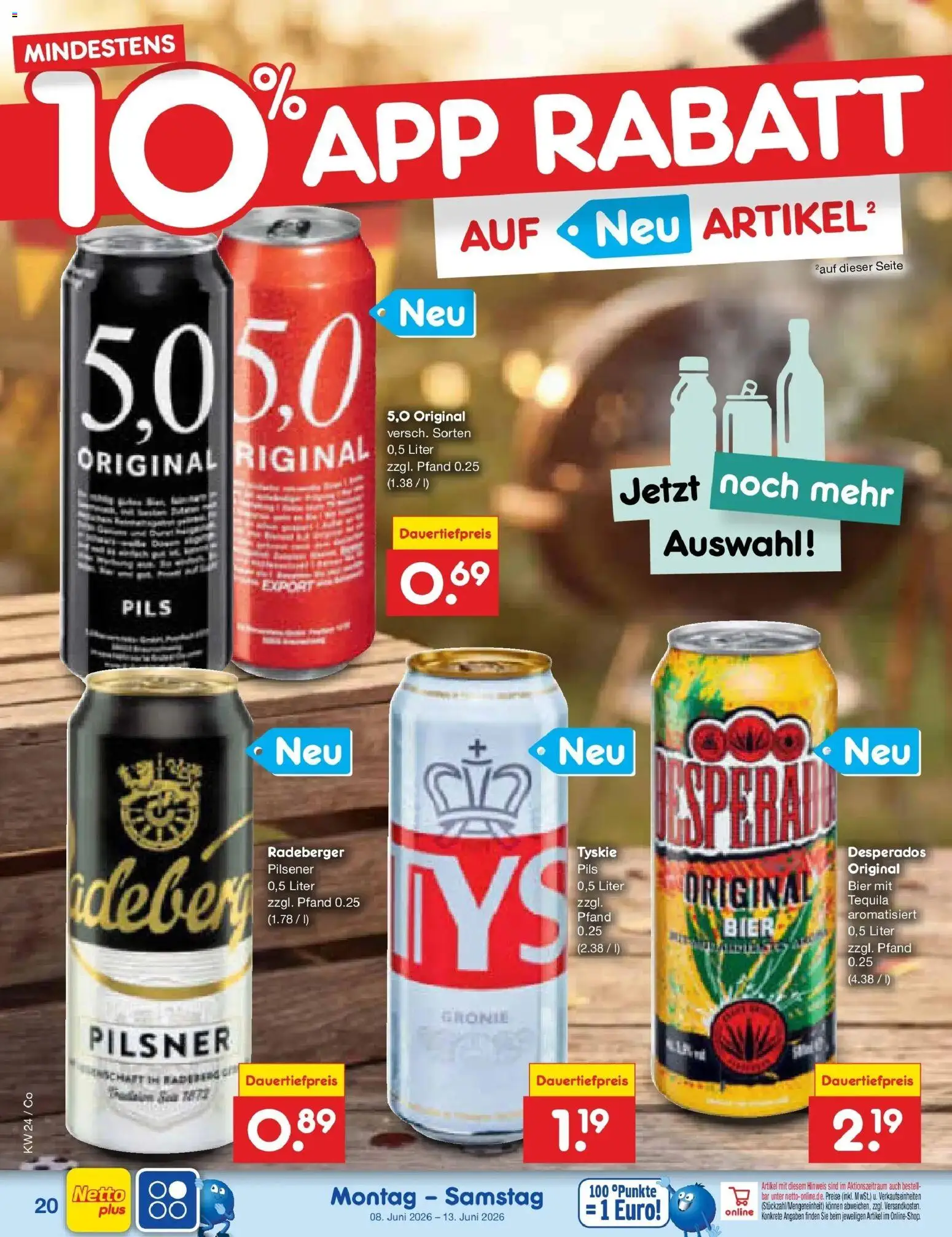 Netto Marken-Discount Prospekt Bitterfeld-Wolfen – gültig ab 08.06.2026 | Seite: 32 | Produkte: Tyskie, Bier, Pils, Desperados