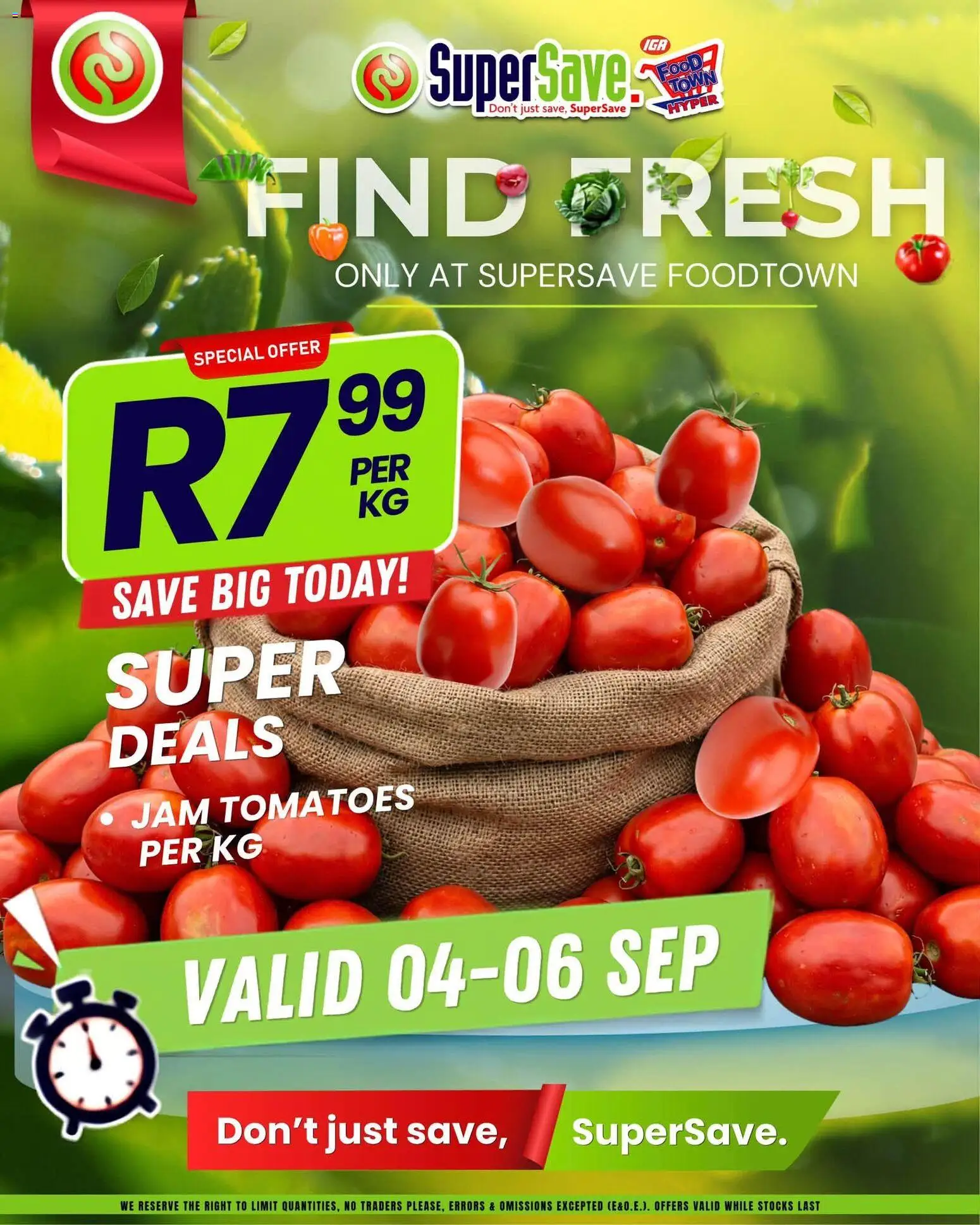 New Super Save catalogue – valid from 04/09/2026 | Page: 4 | Products: Jam, Tomatoes