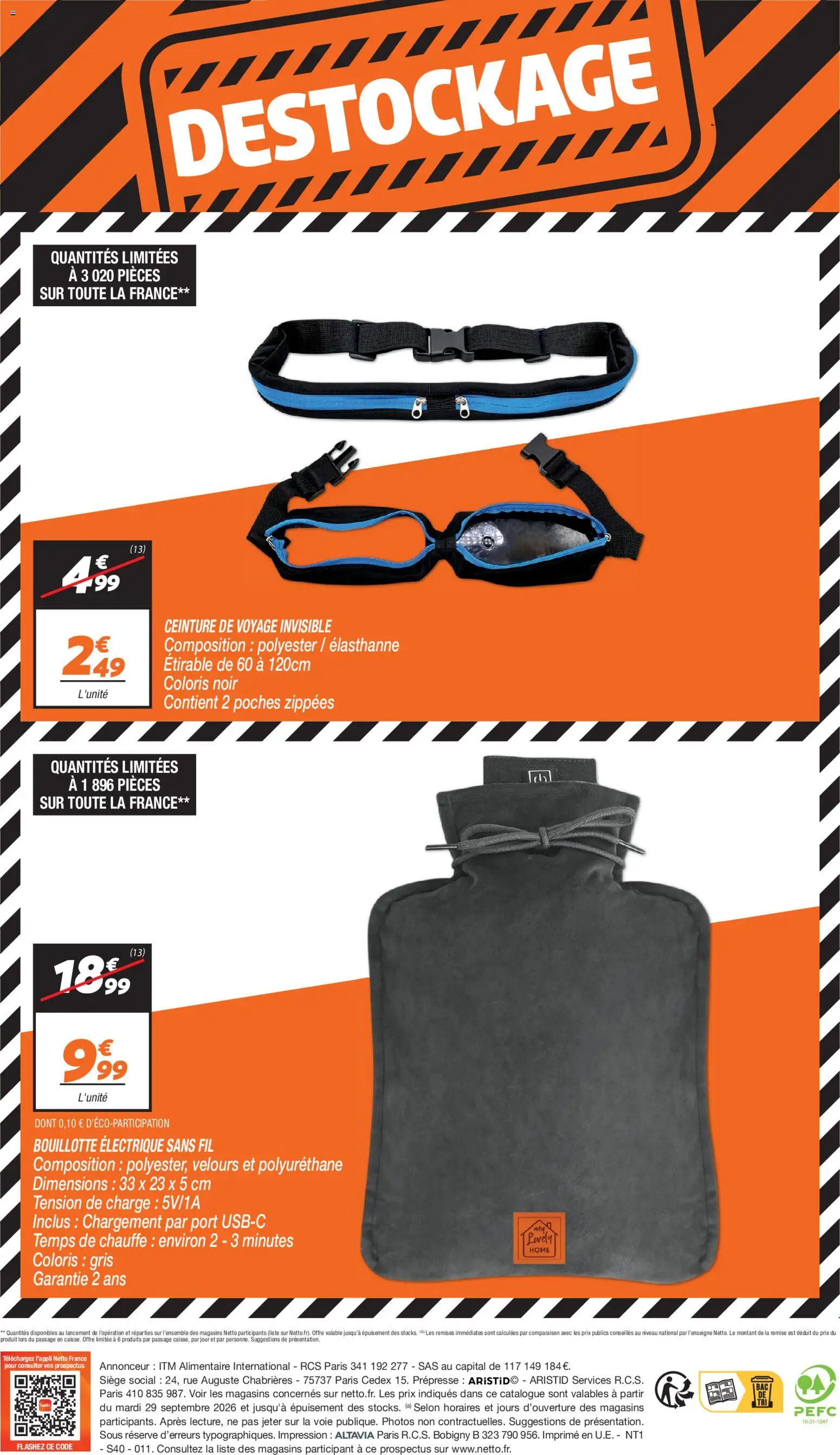 {H1} | Page: 4 | Produits: Ceinture, Impression, Bouillotte