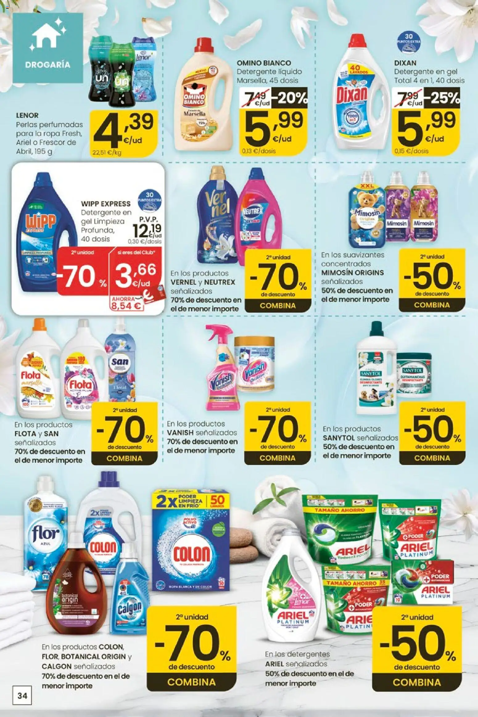 Eroski Ofertóns de verán │ válido desde el 11.06.2026 | Página: 34 | Productos: Detergente, Ropa, Detergente líquido