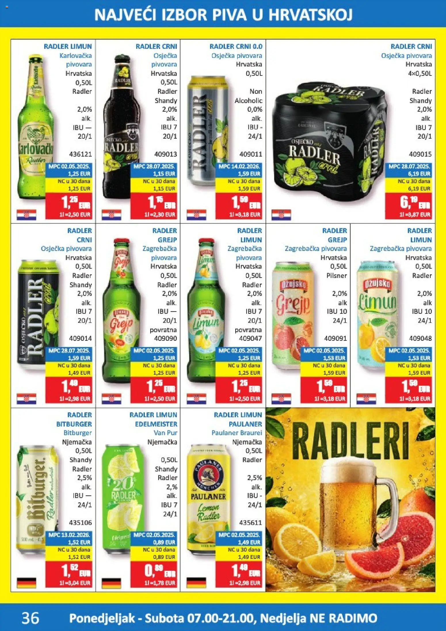 Vrutak katalog | vrijedi od 01.06.2026 | Stranica: 36 | Proizvodi: Radler, Grejp, Limun