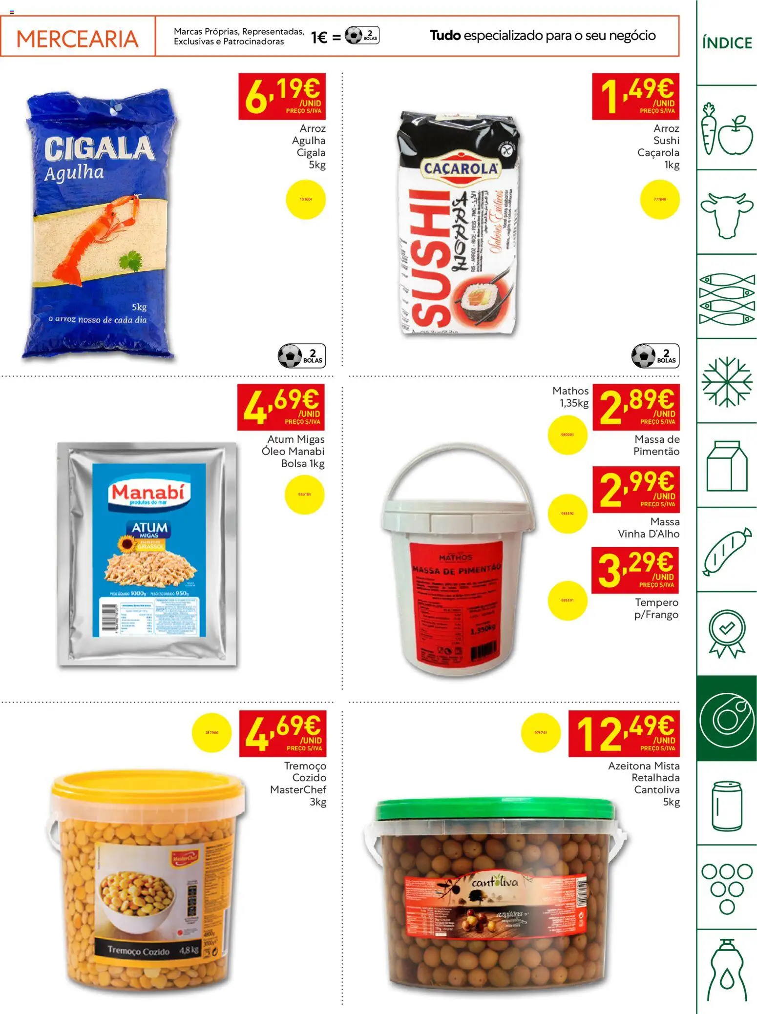Recheio Horeca │ válido de 05.05.2026 | Página: 23 | Produtos: Atum, Bolsa, Arroz, Massa