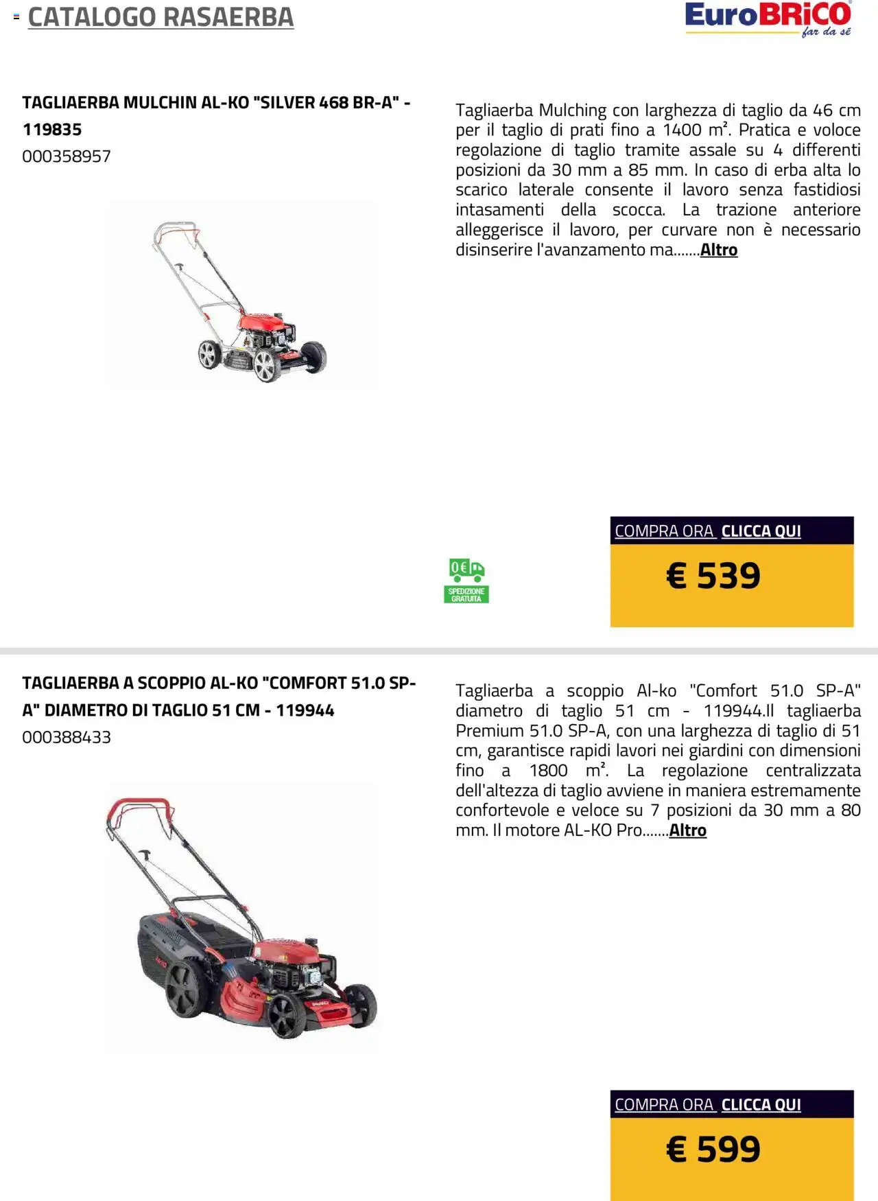 Volantino Eurobrico del 23.07.2025 | Pagina: 3 | Prodotti: Rasaerba