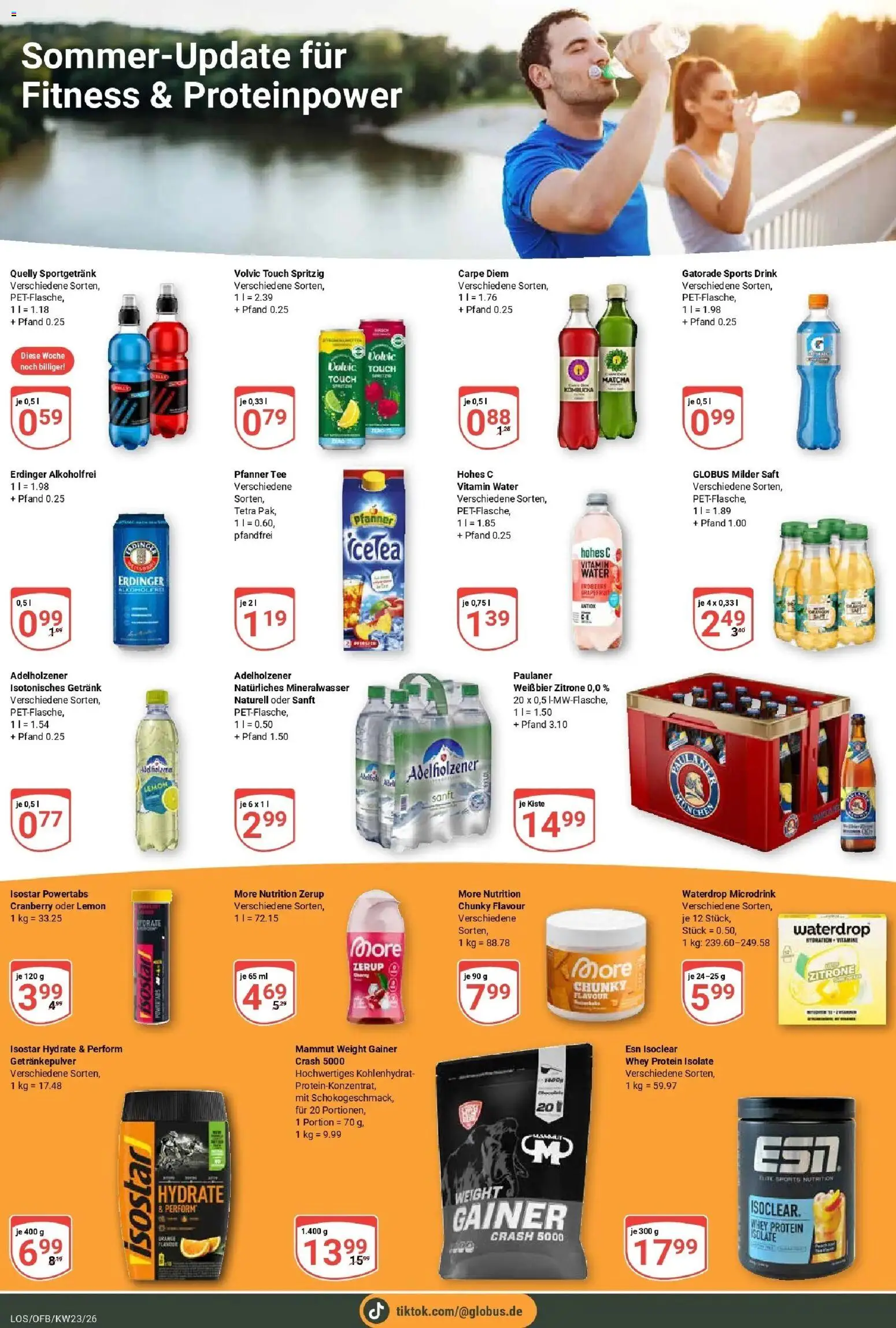 Globus Prospekt Losheim Am See – gültig ab 01.06.2026 | Seite: 16 | Produkte: Erdinger, Volvic touch, Mineralwasser, Saft