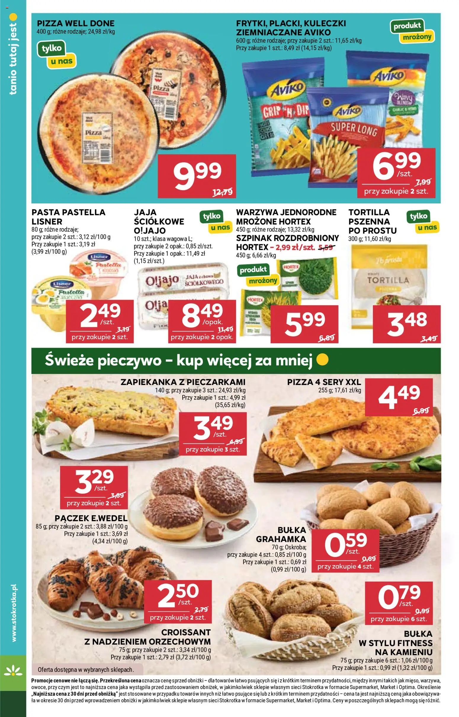 Stokrotka gazetka - Market od 08.10.2026 | Strona: 20 | Produkty: Croissant, Zapiekanka z pieczarkami, Tortilla, Pasta