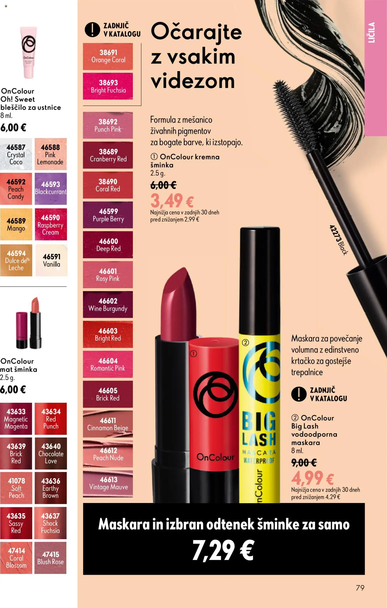 Novi Oriflame katalog ponudbe – veljaven od 26.08.2026 | Stran: 79 | Izdelki: Licila, Maskara, Blescilo za ustnice, Mango