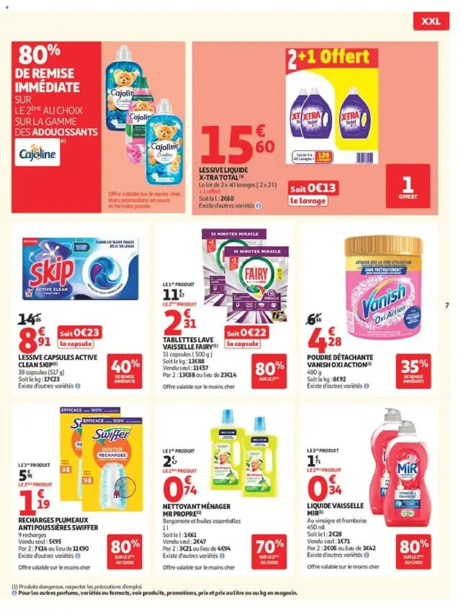 {H1} | Page: 7 | Produits: Capsules, Liquide vaisselle, Détergent, X-tra
