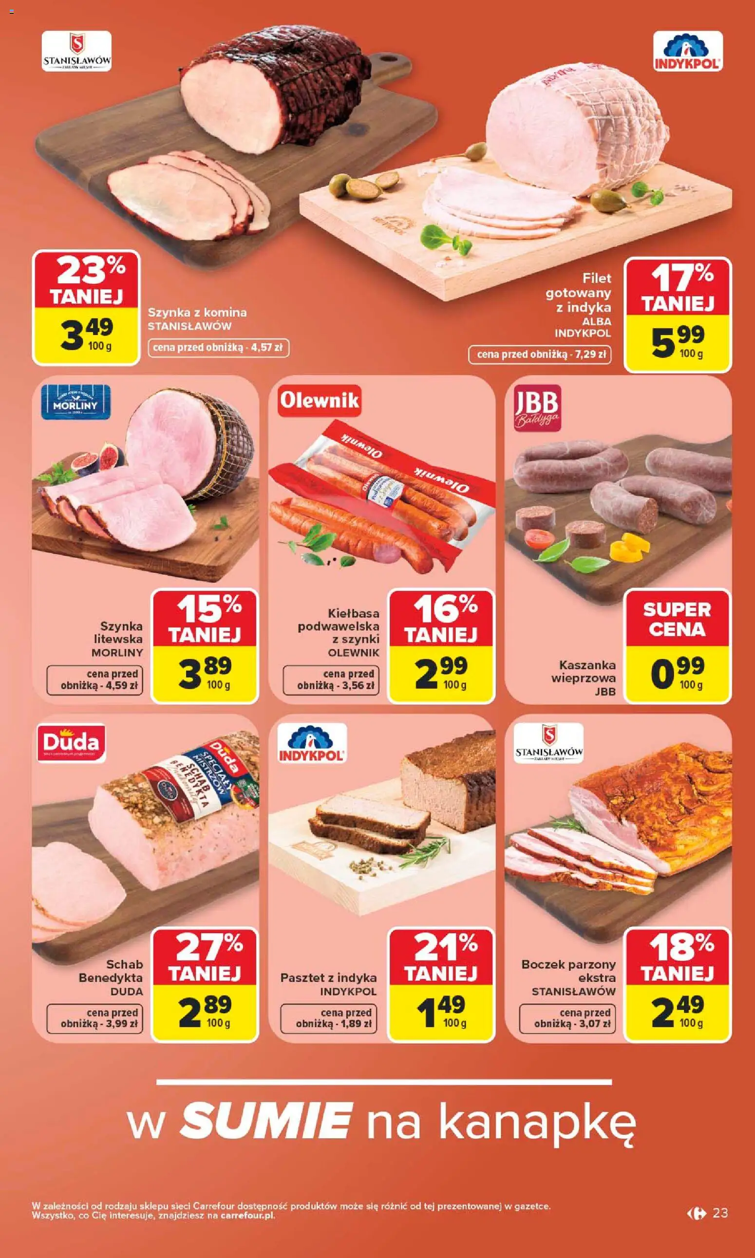Carrefour gazetka od 15.06.2026 | Strona: 25 | Produkty: Schab, Pasztet z indyka, Szynka, Boczek parzony