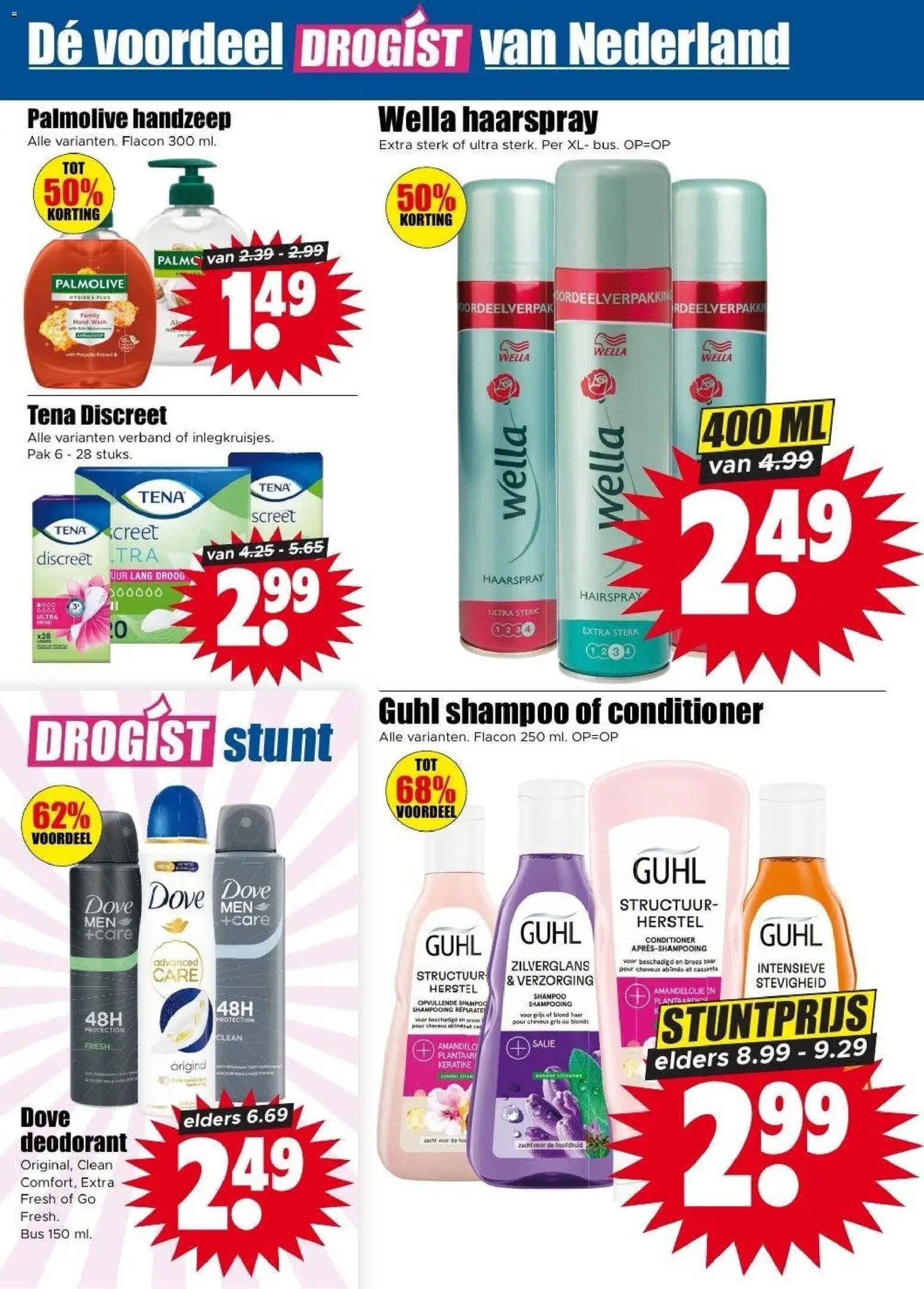 {H1} | Pagina: 20 | Producten: Deodorant, Verband, Conditioner, Haarspray