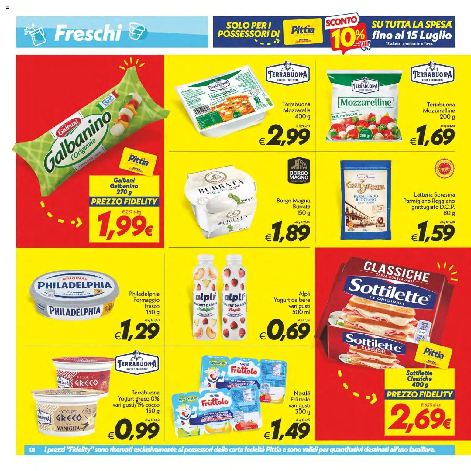 Volantino SuperConveniente del 25/06/2026 | Pagina: 18 | Prodotti: Yogurt, Formaggio, Parmigiano reggiano, Parmigiano