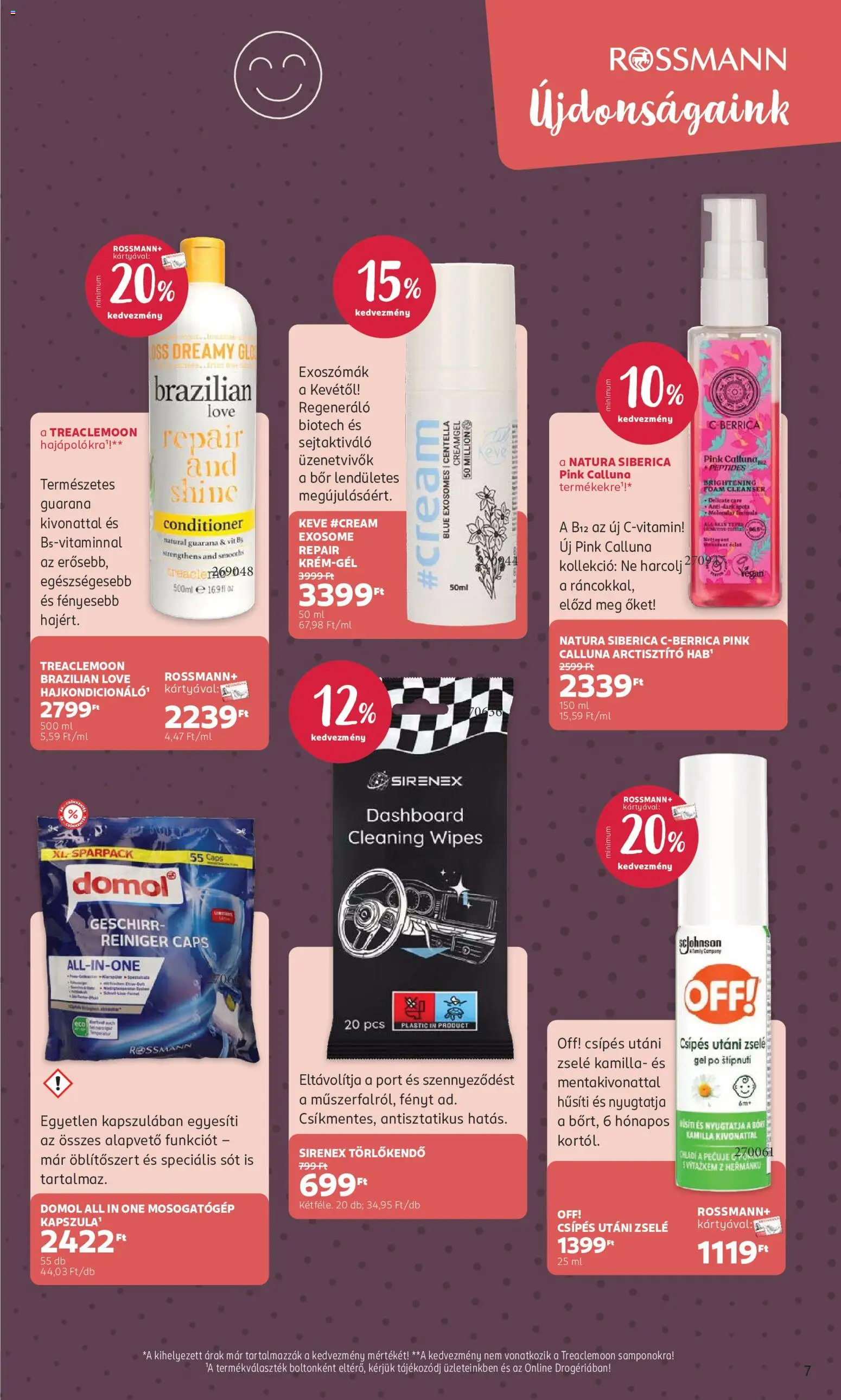 Rossmann akciós ujság - amely érvényes a következő dátumtól: 04.05.2026 | Oldal: 7 | Termékek: Mosogatógép, Törlőkendő, Bor, Vegán
