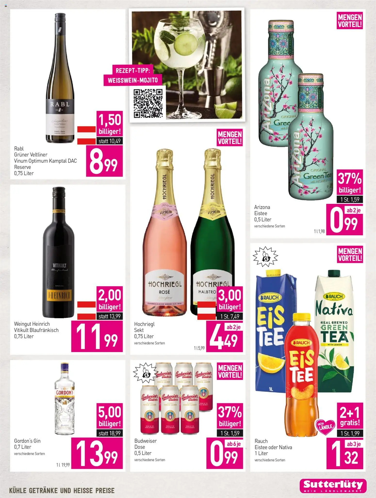 Sutterlüty Flugblatt gültig ab 10.09.2026 | Seite: 15 | Produkte: Gin, Getränke