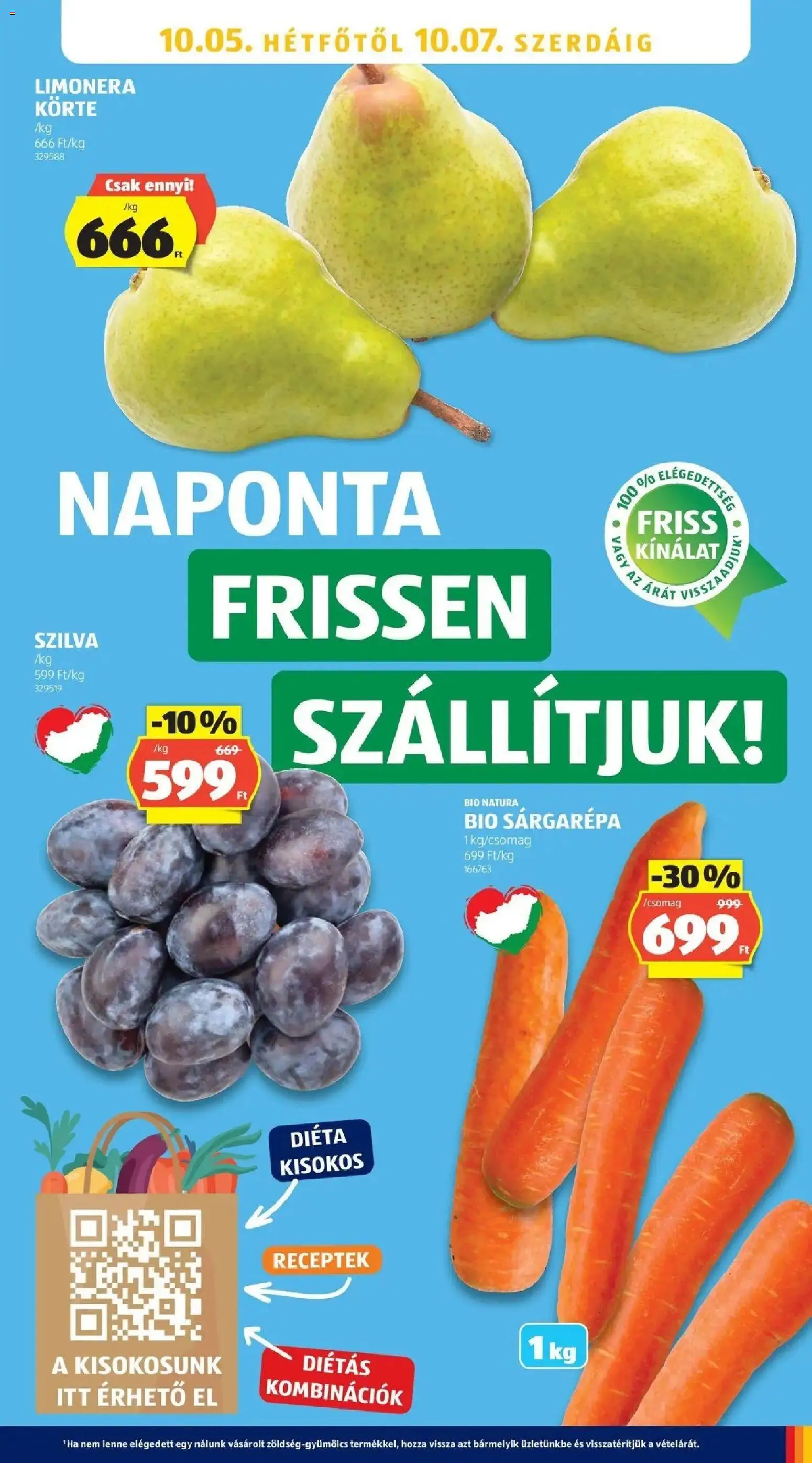 Aldi aktuális akciós újság - 2026.09.26. -tól/töl > akció, lapozható szórólap 🛍️ | Oldal: 25 | Termékek: Körte, Sárgarépa, Szilva