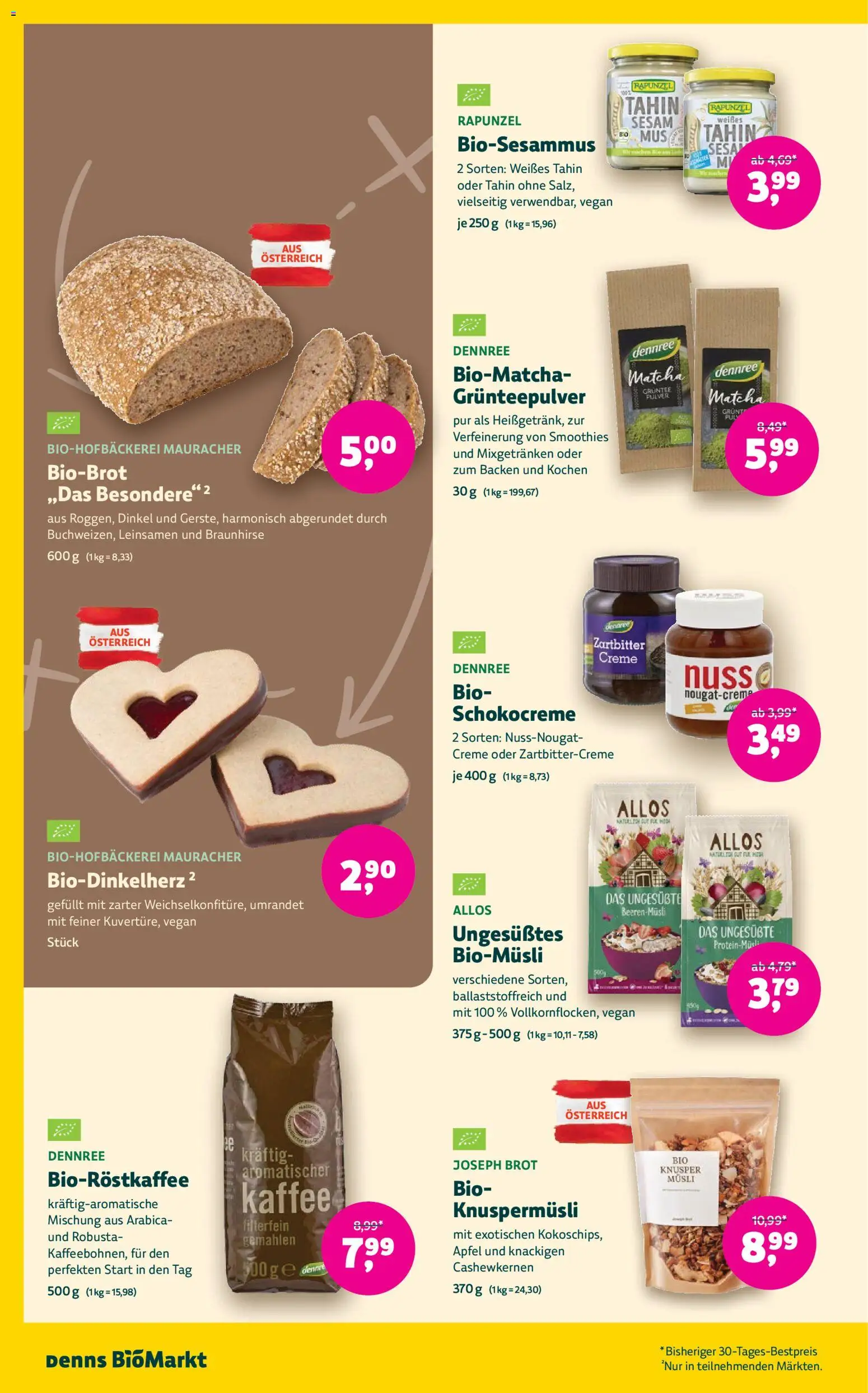 Denns BioMarkt Flugblatt gültig ab 03.06.2026 | Seite: 12 | Produkte: Creme, Brot, Kaffee, Äpfel